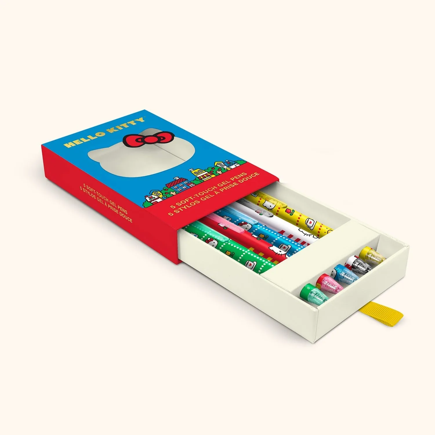 Hello Kitty x Studio Oh! Retro Red Soft-Touch gelpenner, 5-pakning