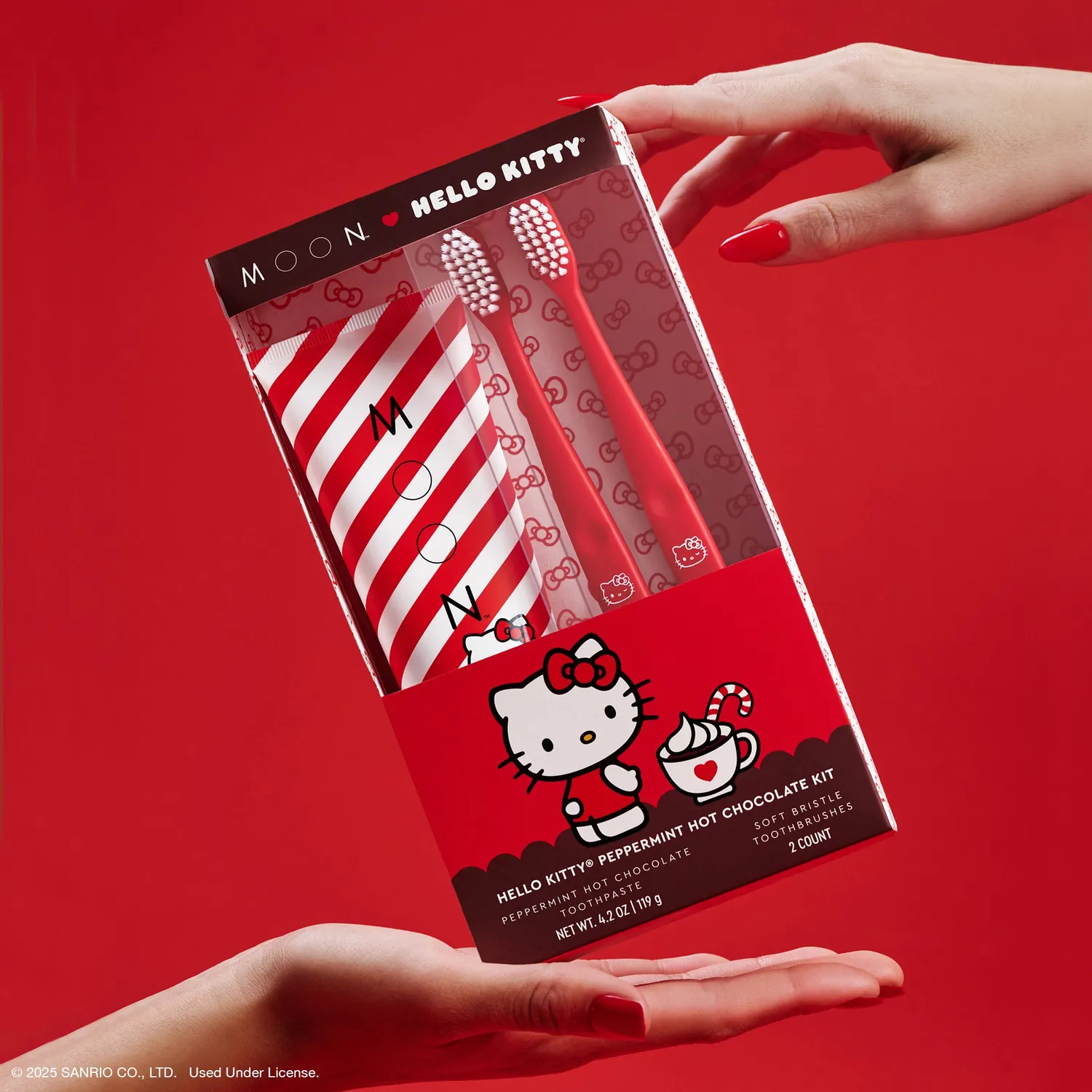 Hello Kitty x MOON Oral Beauty Peppermint Hot Chocolate Kit tannpleiesett