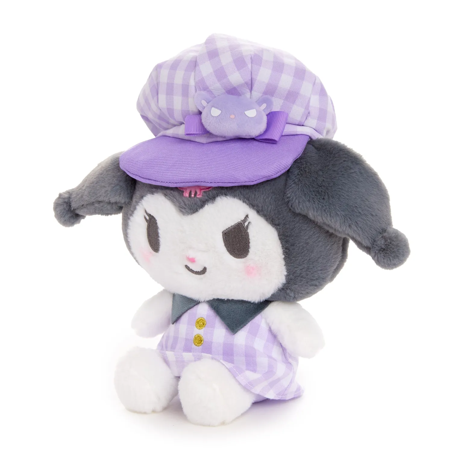 Hello Kitty Gingham Cap Series Kuromi plysjbamse 8 tommer