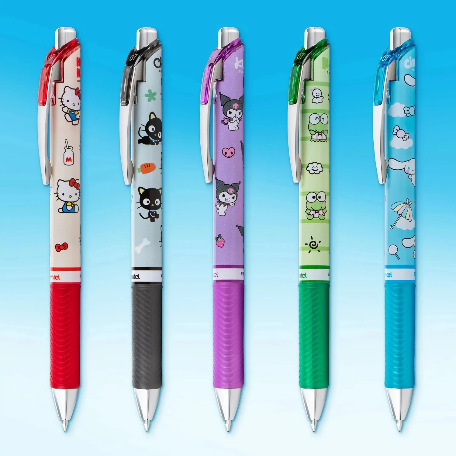 Hello Kitty and Friends x Pentel EnerGel RTX gelpenn 5-pakning 0,7 mm