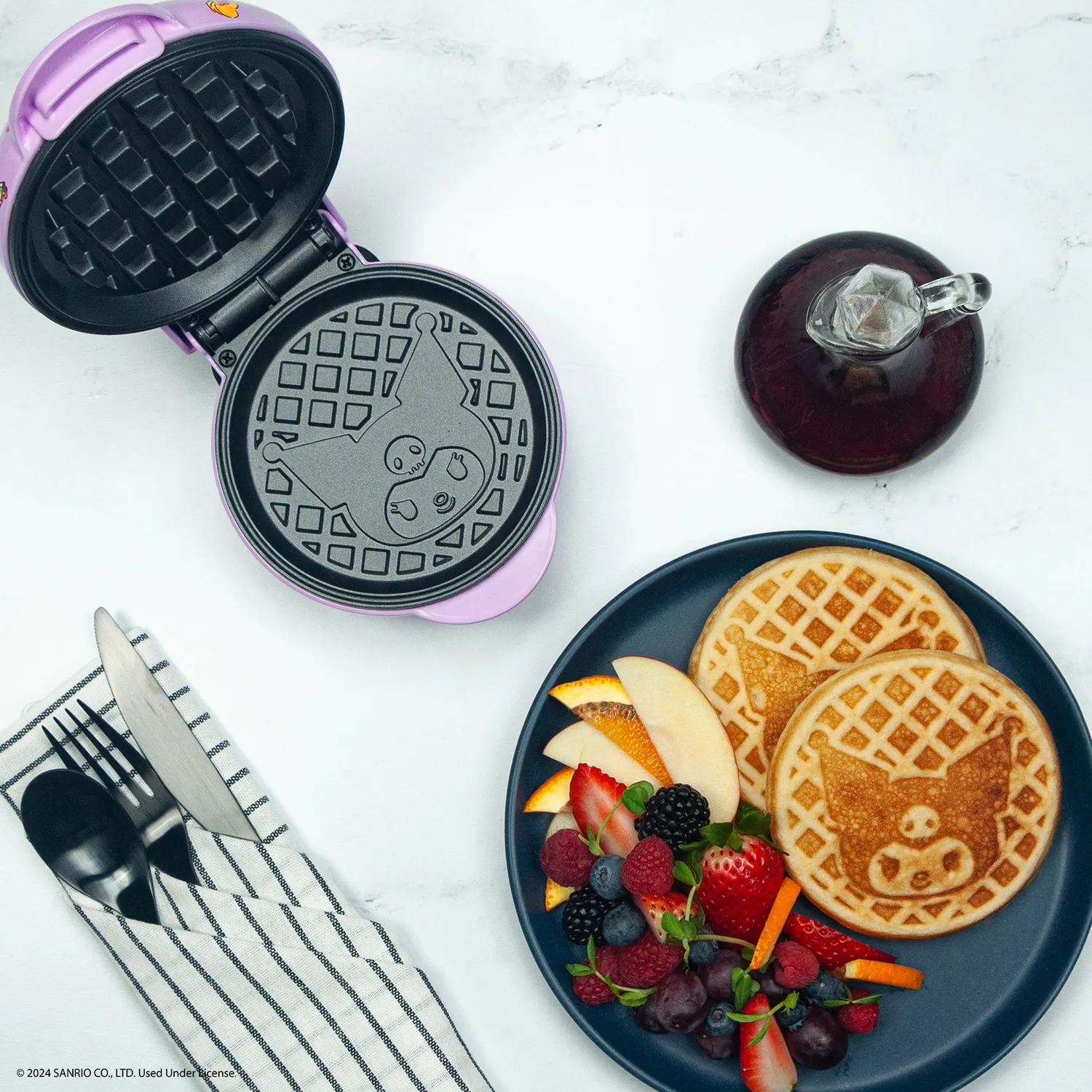 Hello Kitty Kuromi Mini Waffle Maker vaffeljern 120 V non-stick