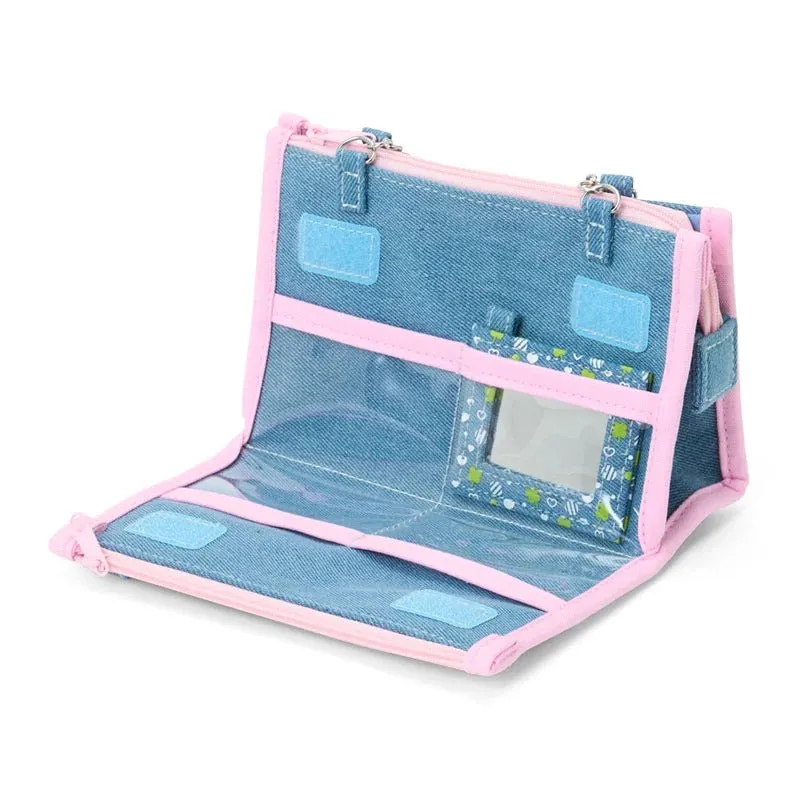 Hello Kitty Heisei Heart Series Sugarbunnies Mini Zipper Denim Pouch