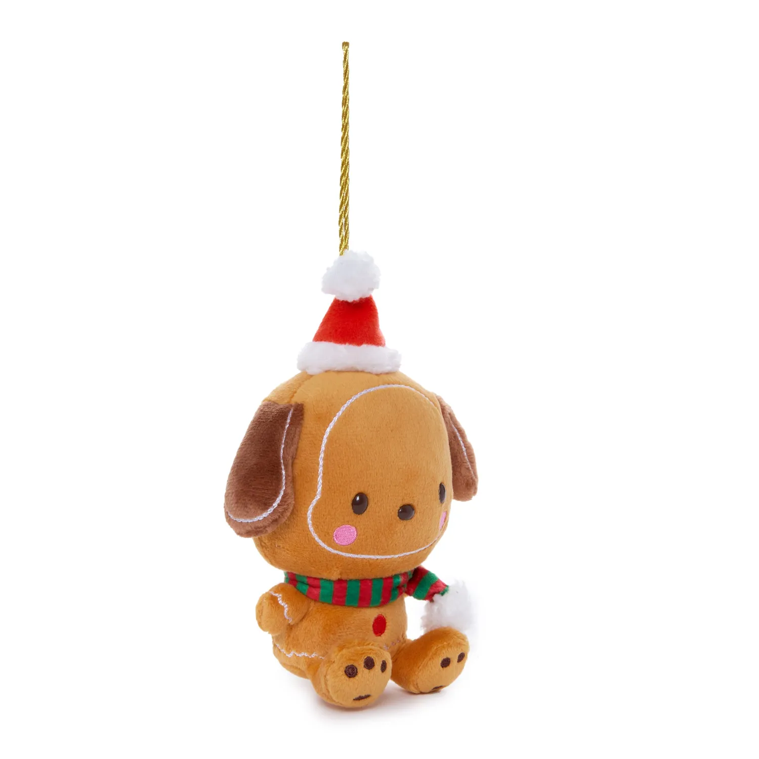 Hello Kitty Holiday Gingerbread Friends Pochacco Plush Ornament juletrepynt