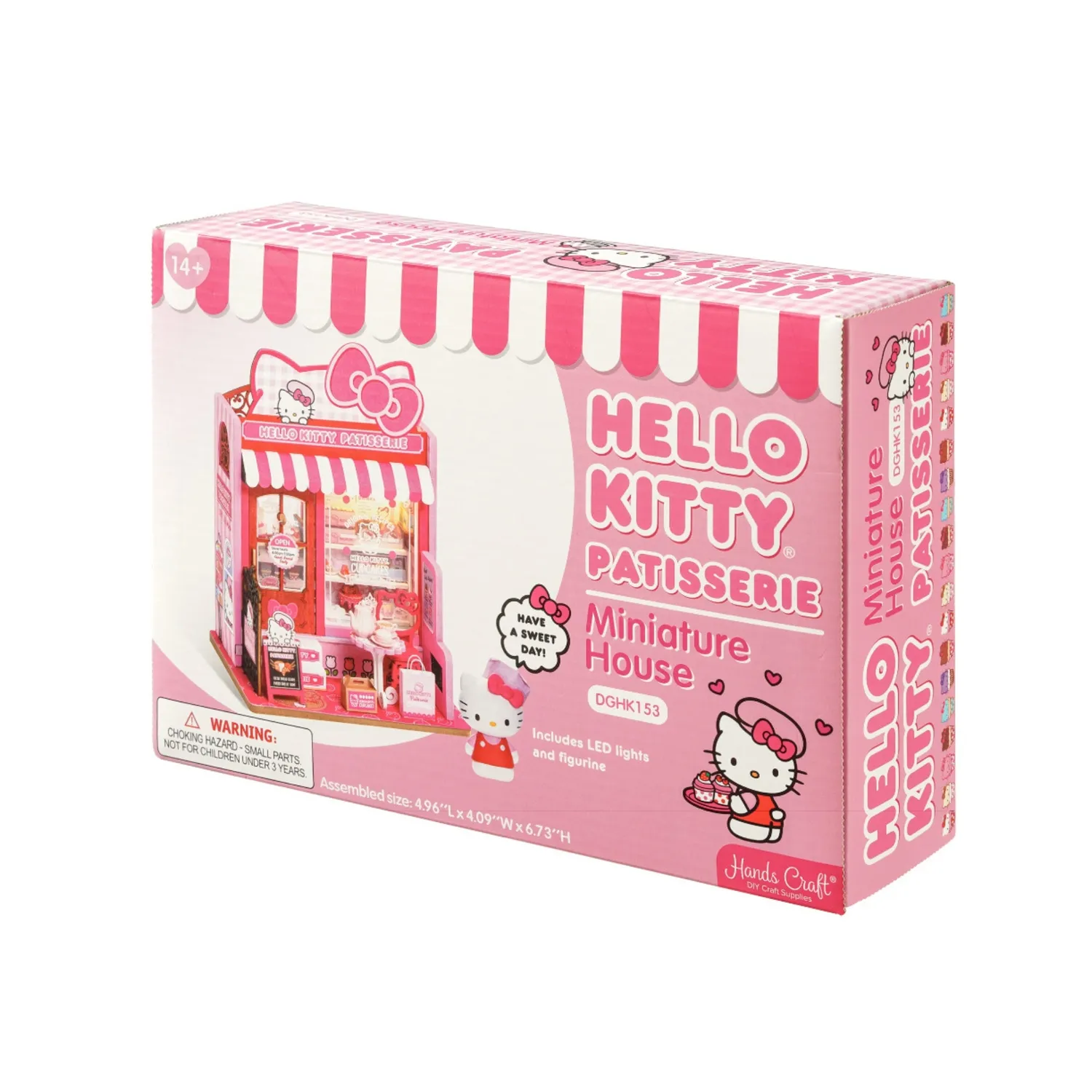 Hello Kitty Patisserie DIY miniaturehus med LED-lys