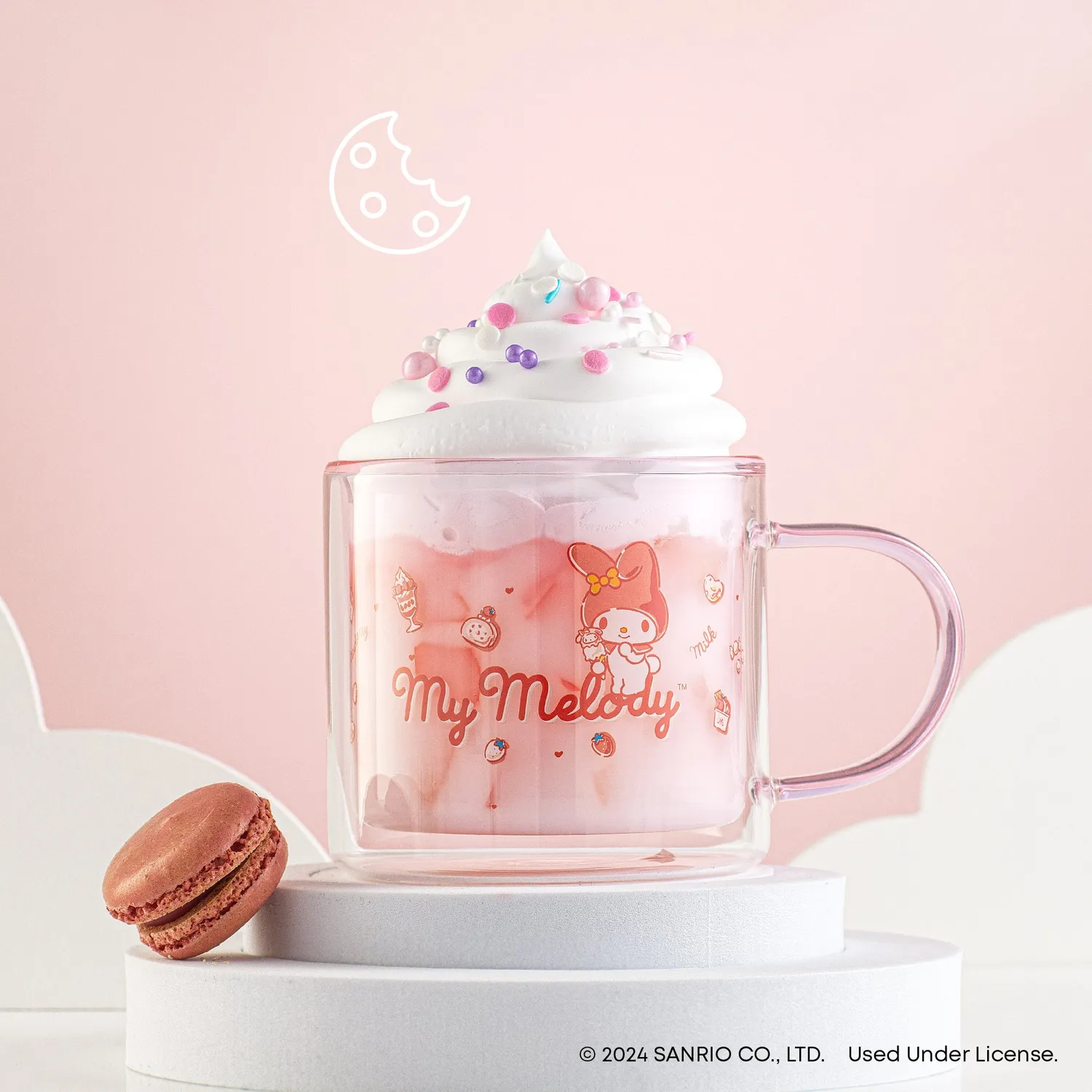 Hello Kitty My Melody Double Wall Coffee Mug glasskrus 400 ml dobbeltvegget