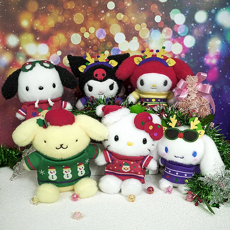 Hello Kitty Sweater Weather Series My Melody Fuzzy Plush plysjbamse 20 cm
