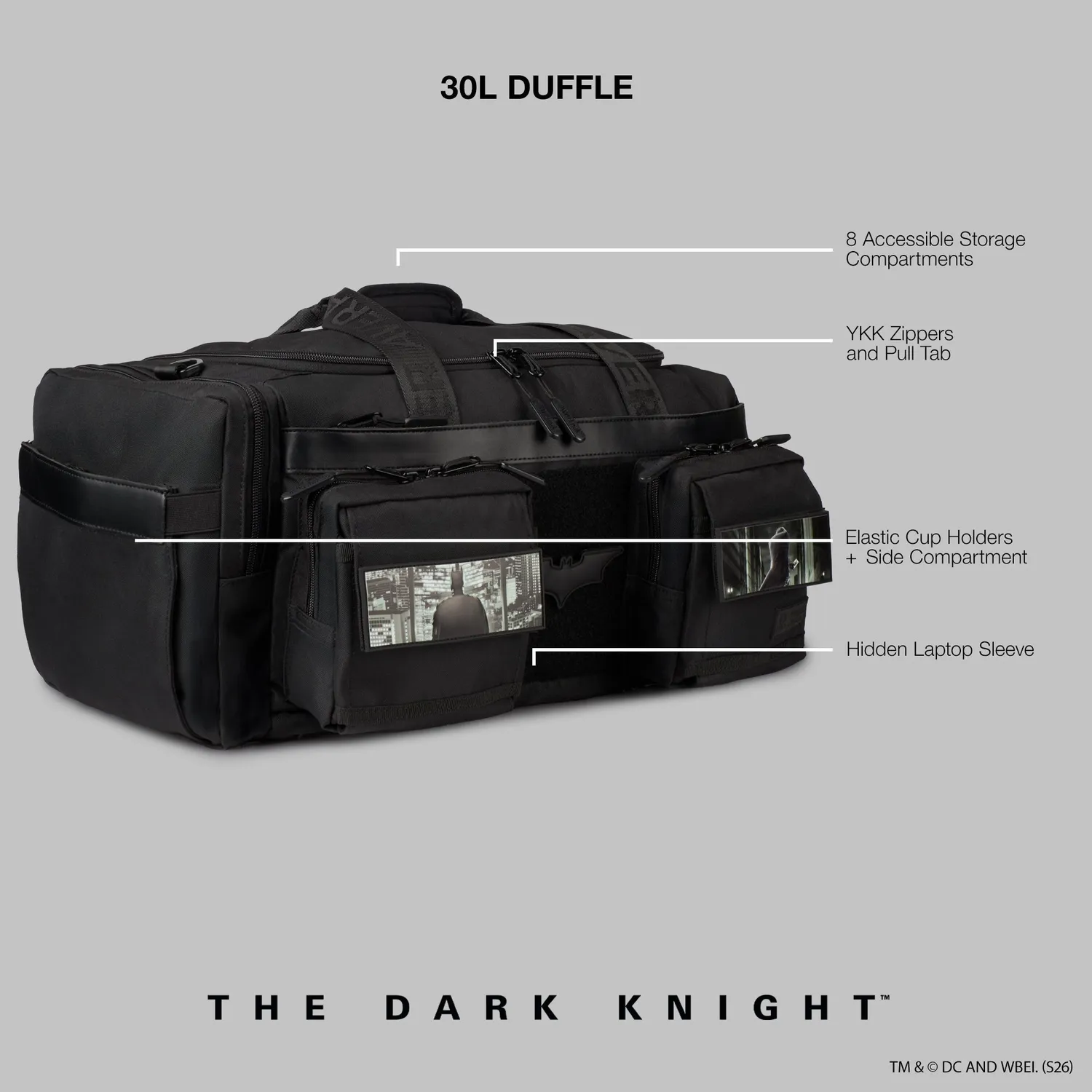 WOLFpak The Dark Knight Trilogy 30L duffelbag med skoboksrom