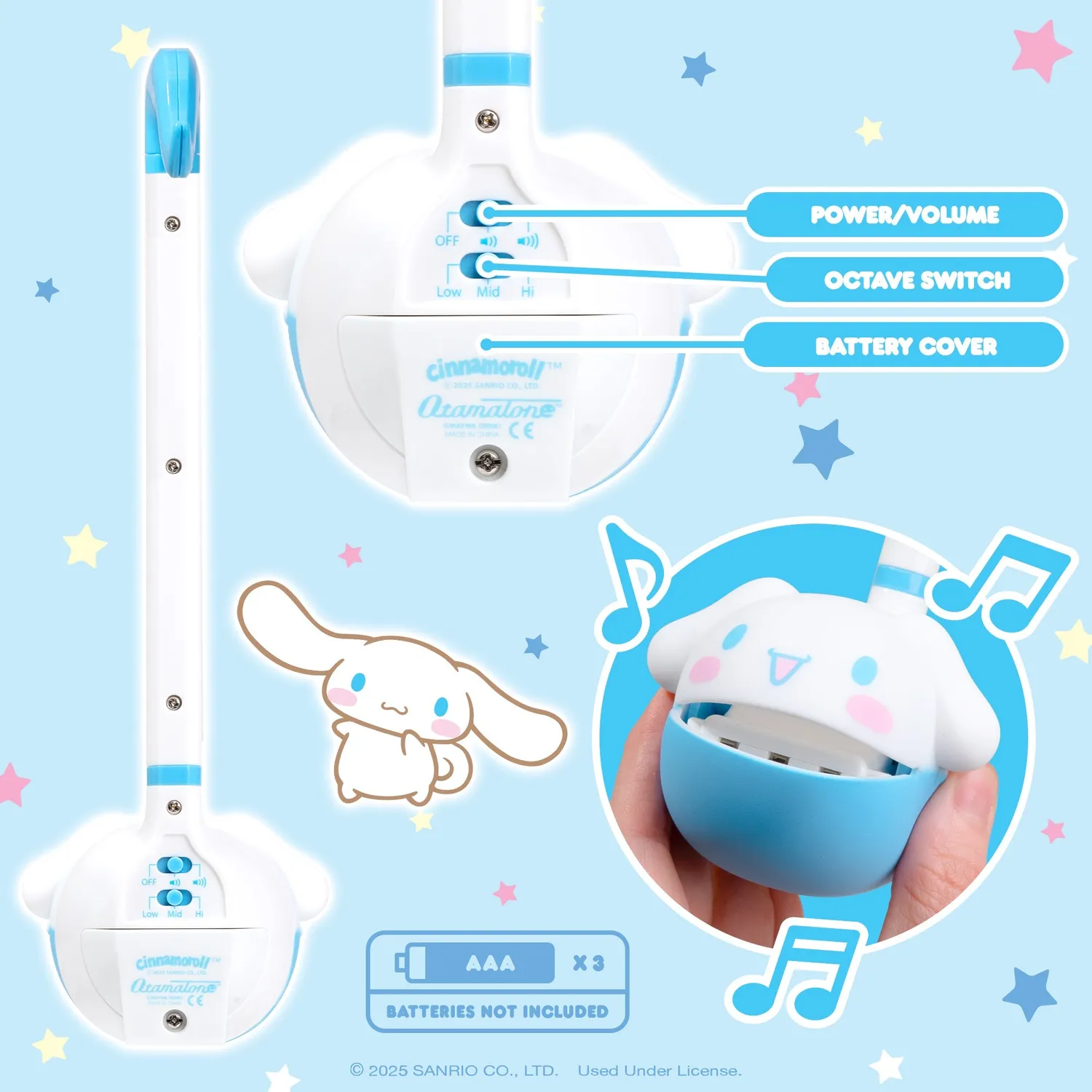 Cinnamoroll Otamatone musikalsk leke med berøringsstyring