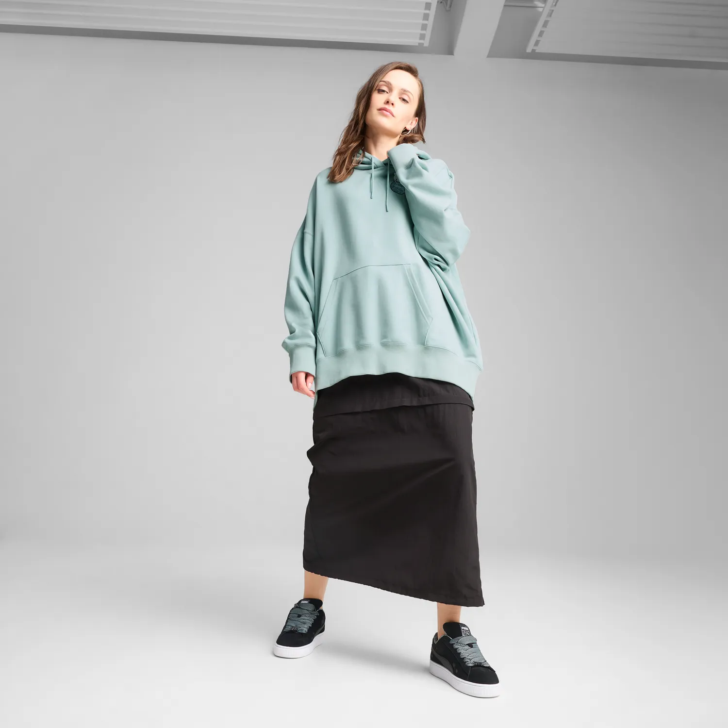 Hello Kitty x PUMA Graphic oversized hettegenser Modern Mint