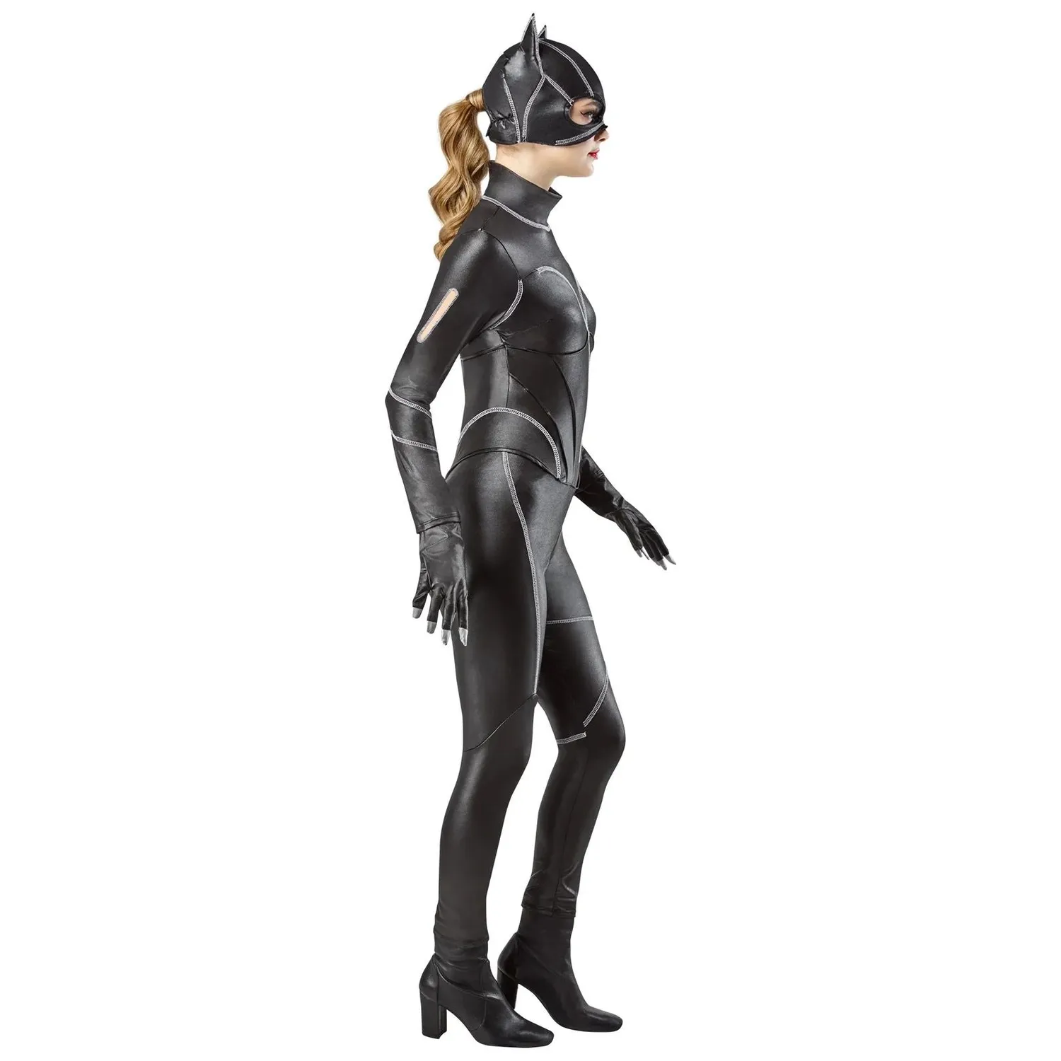 Batman BATMAN RETURNS Catwoman-kostyme jumpsuit med maske og hansker
