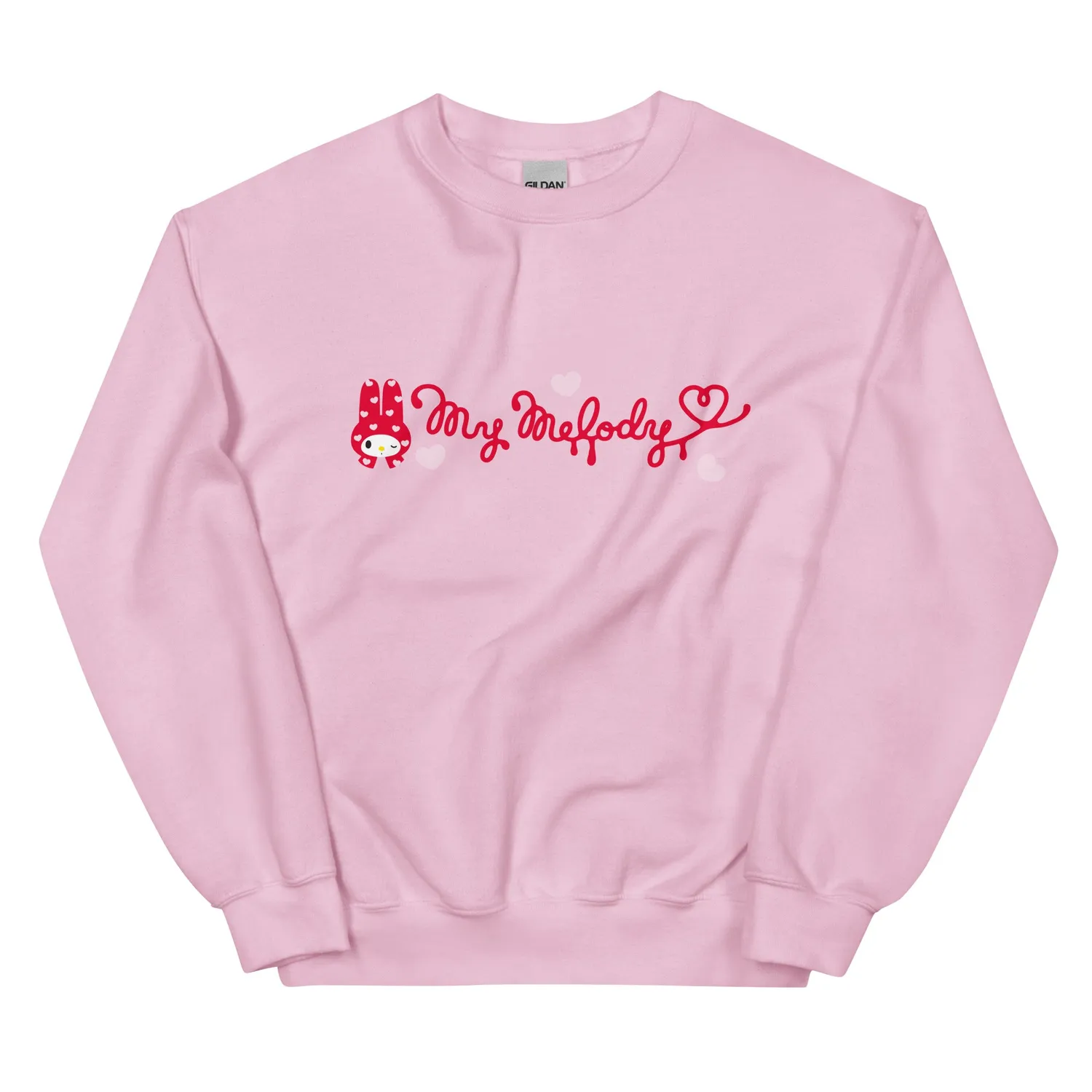 Hello Kitty My Melody Sweetheart Logo Classic Crewneck collegegenser svart