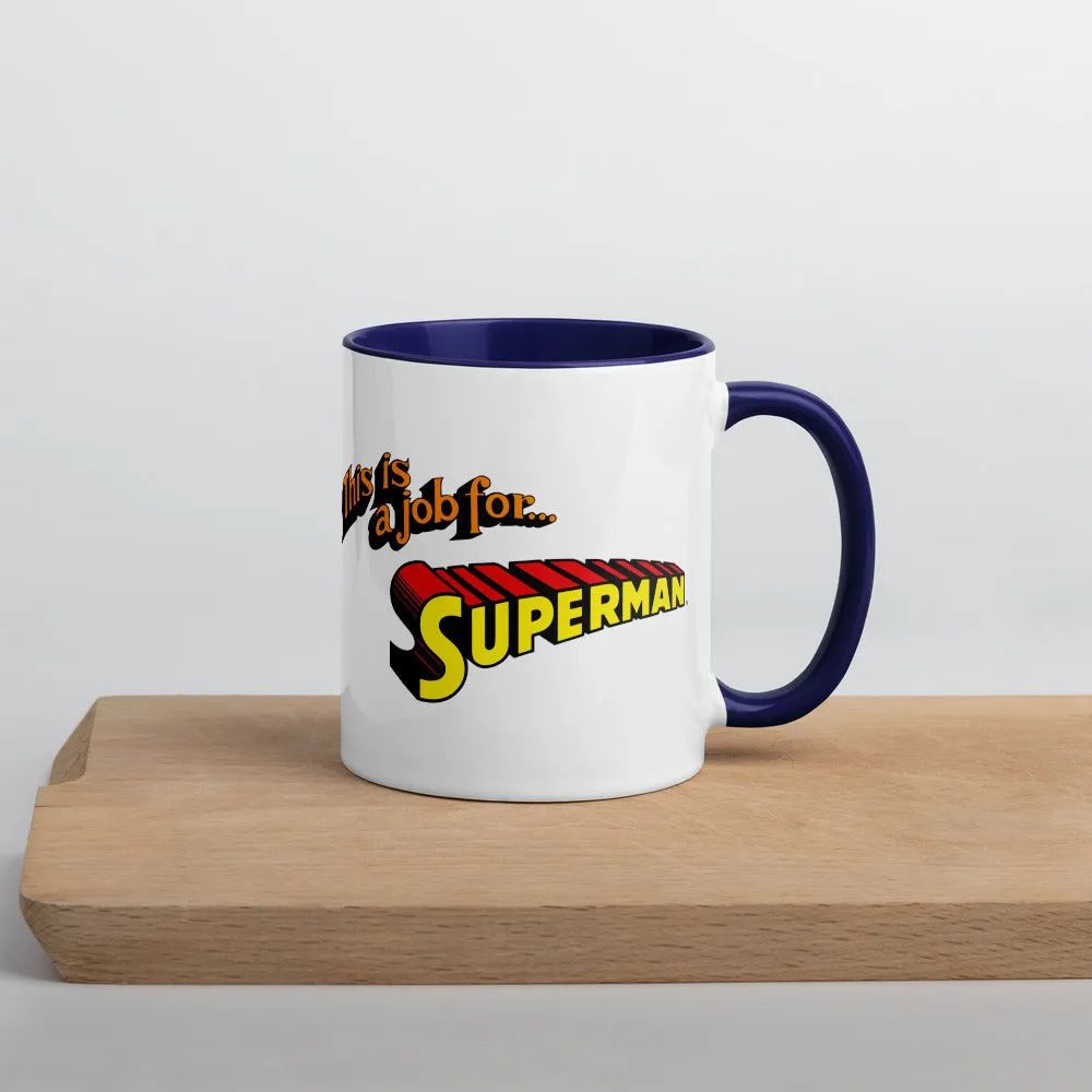 Batman SUPERMAN This is a Job for… krus 11 oz blå rød gul