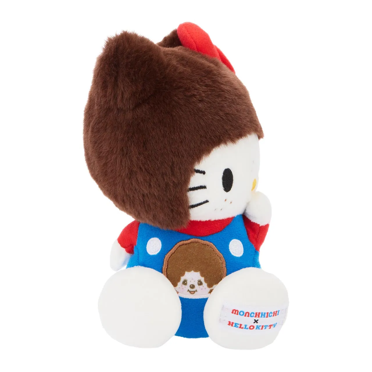 Hello Kitty x Monchhichi 7" Overalls plysjbamse