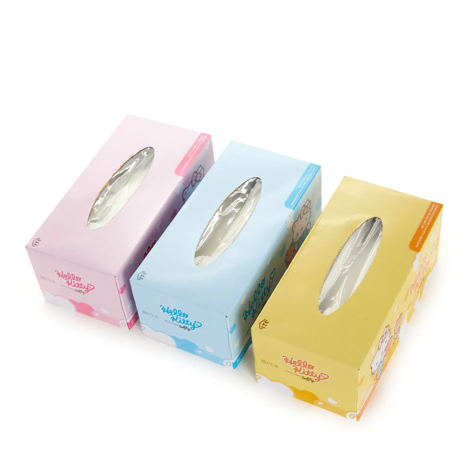 Hello Kitty Softly Facial ansiktsservietter 3 esker 2-lags