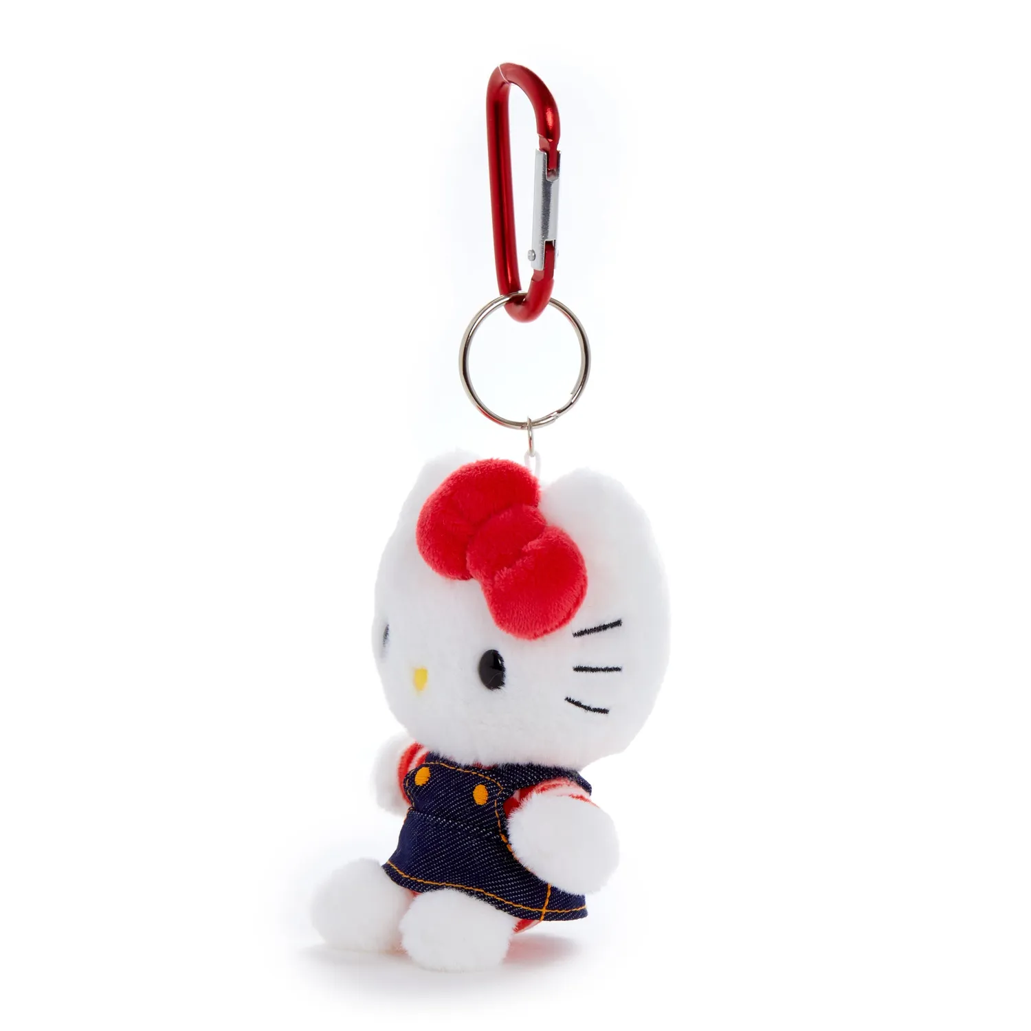 Hello Kitty Plush Mascot nøkkelring denim med karabinkrok