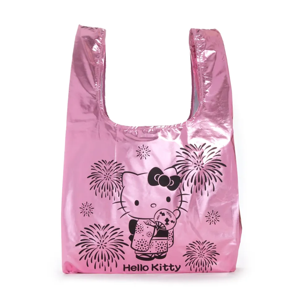 Hello Kitty Hanabi Series sammenleggbar handlenett metallisk