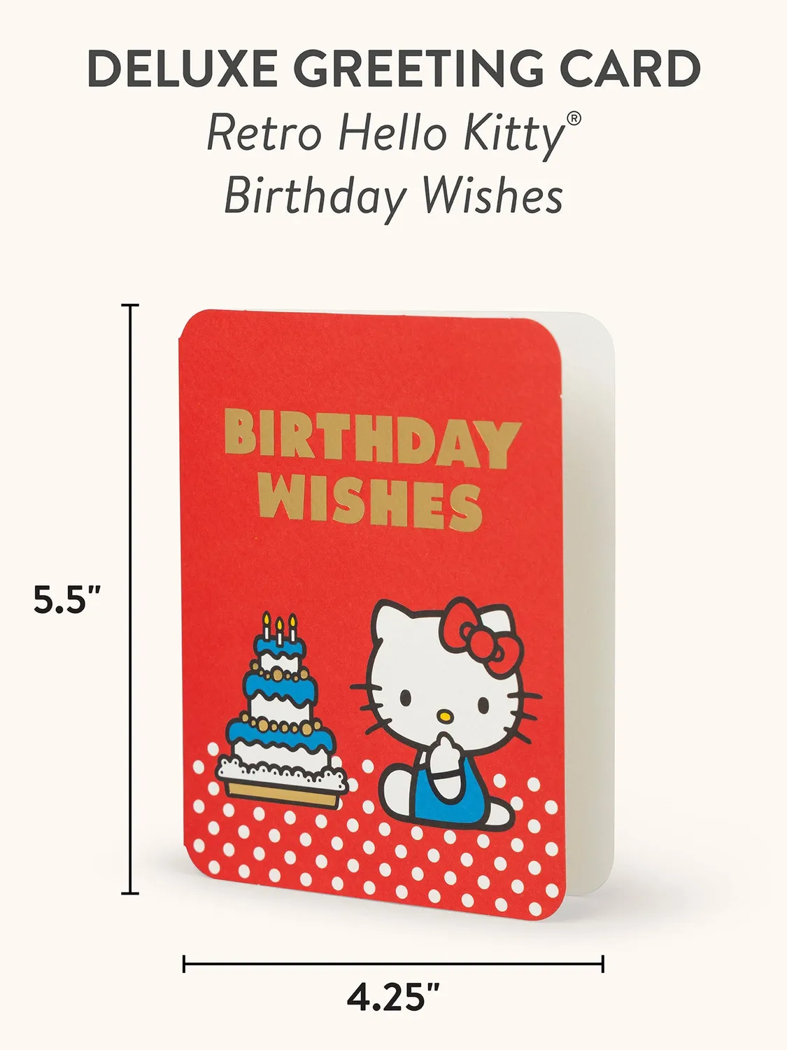 Hello Kitty x Studio Oh! Retro Red Birthday Wishes bursdagskort