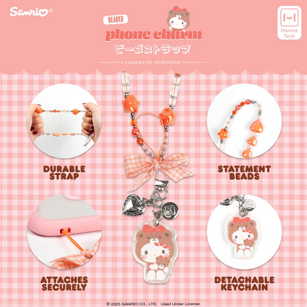 Hello Kitty Cosplay Friends Beaded Charm-mobilstropp håndledd