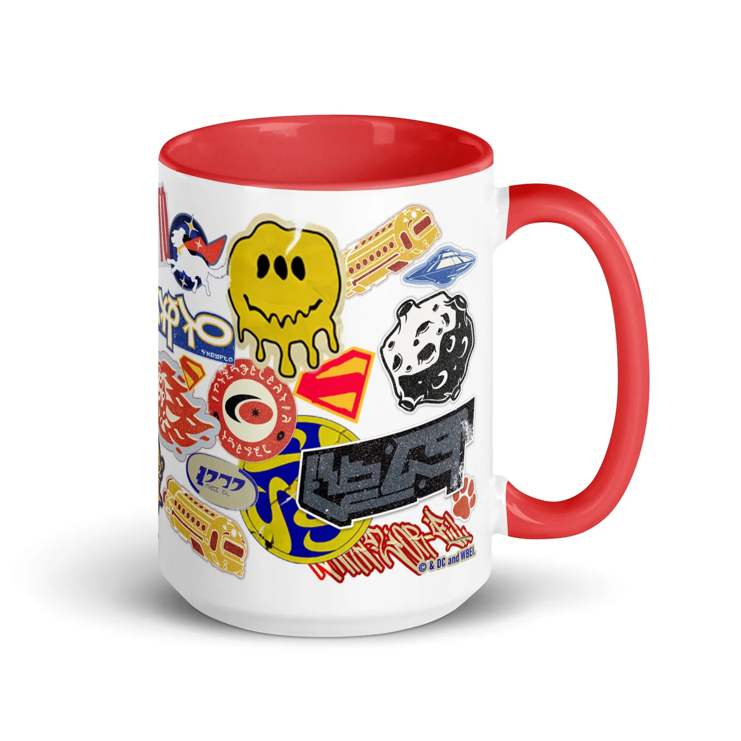 Batman Supergirl (2026 Movie) Sticker Bomb-krus 11 oz keramikk