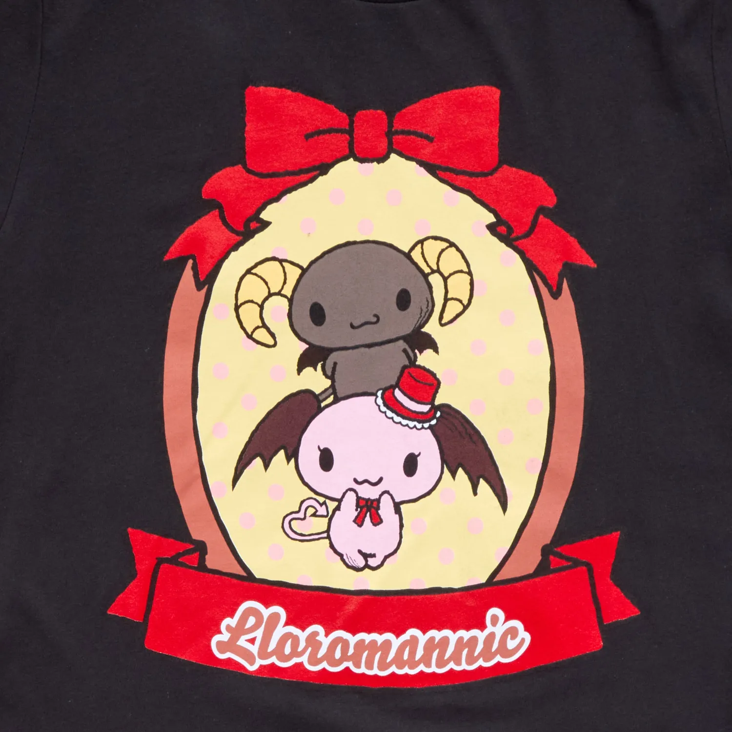 Hello Kitty Lloromannic Adult Bows & Dots Tee koksgrå voksen