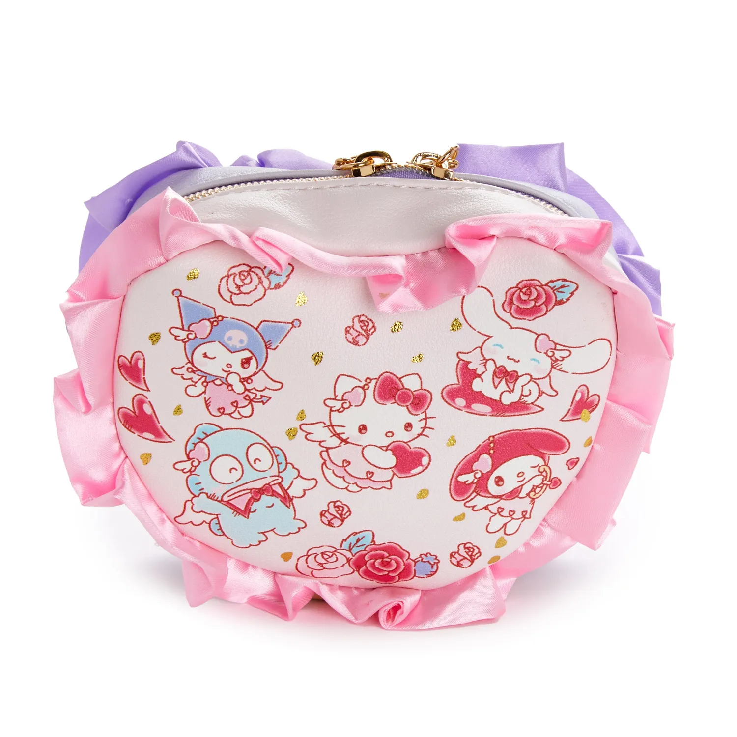 Sanrio Characters Mini Heart Zipper Pouch Bright and Dark Angel Series hjertepung