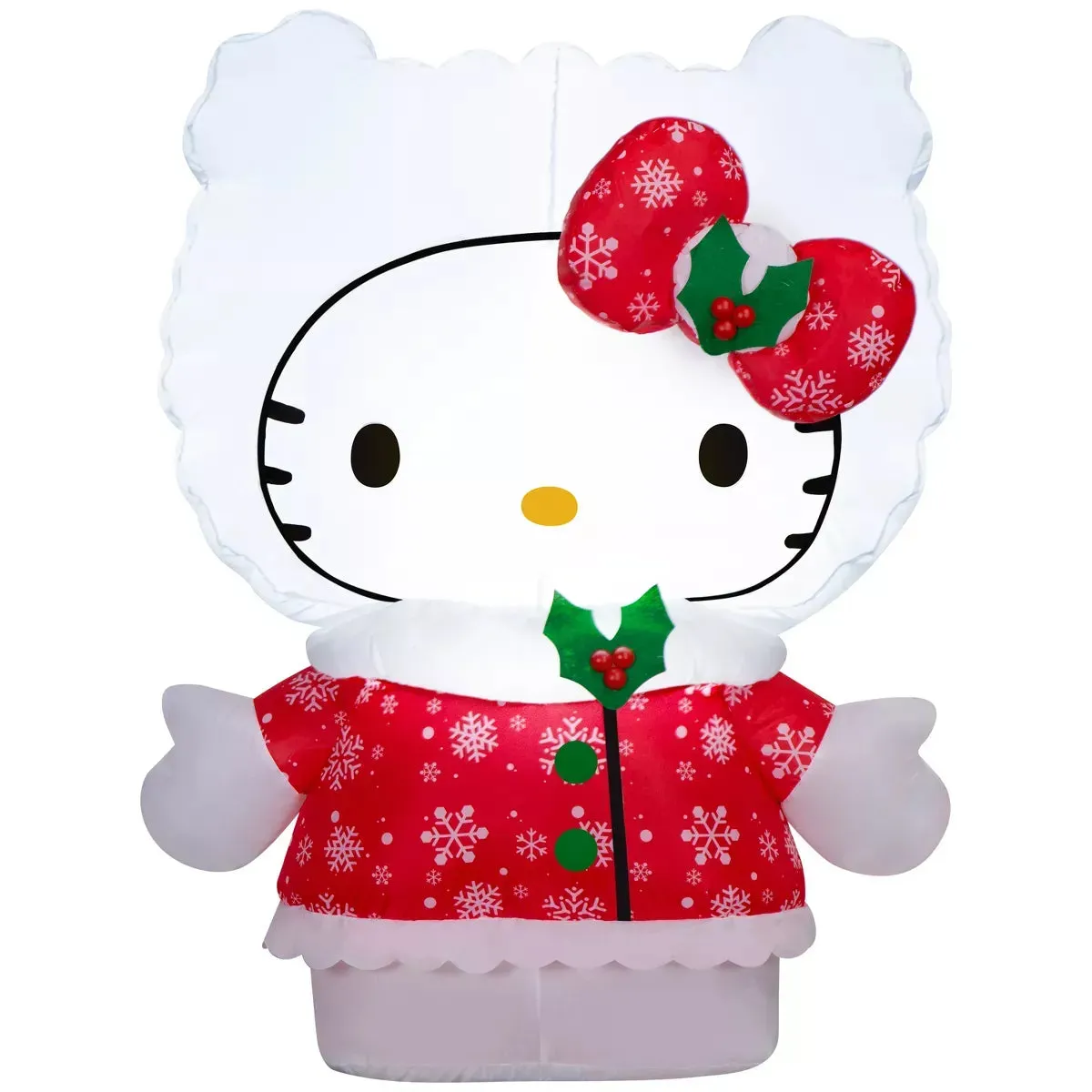 Hello Kitty Airblown oppblåsbar julefigur 3 fot snøfnuggkjole