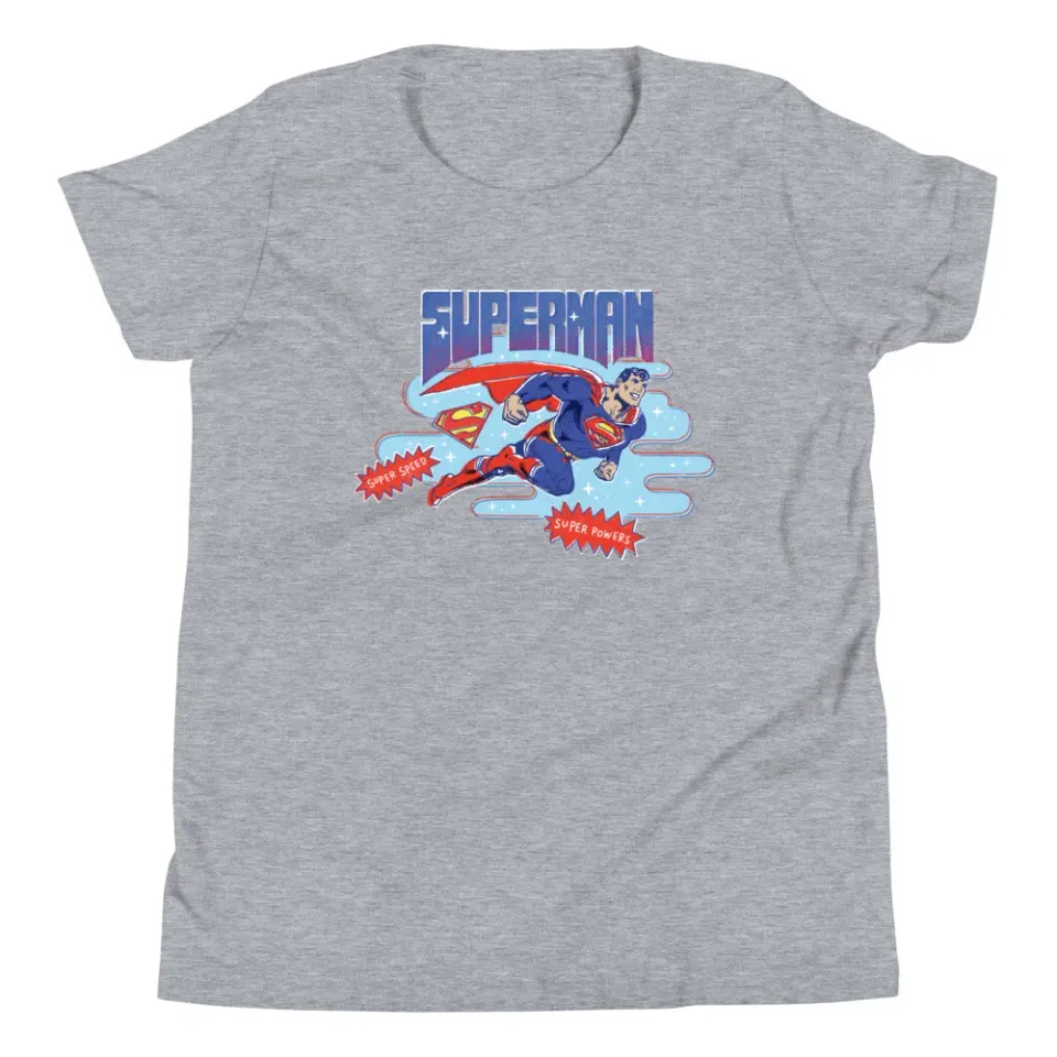 Batman Superman Super Speed Super Powers youth t-skjorte barn