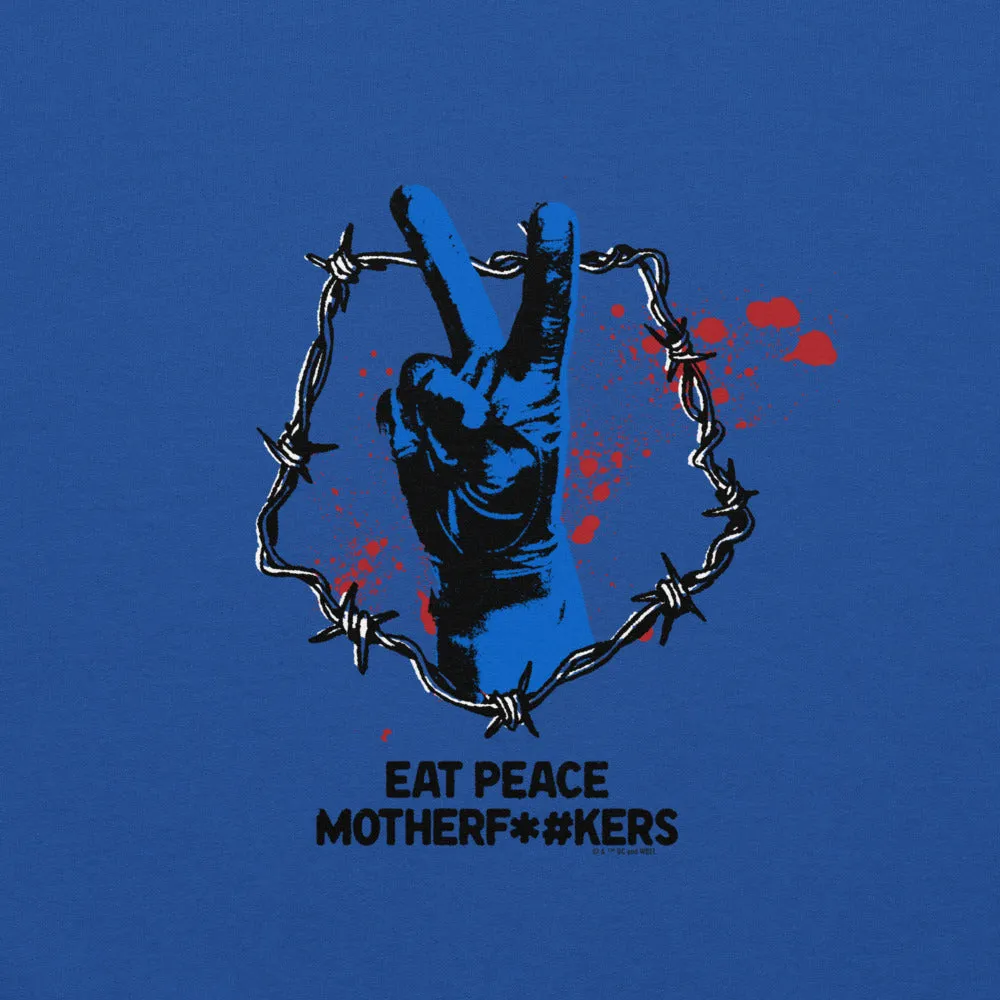 Batman PEACEMAKER Eat Peace Motherf*#kers hettegenser kongeblå
