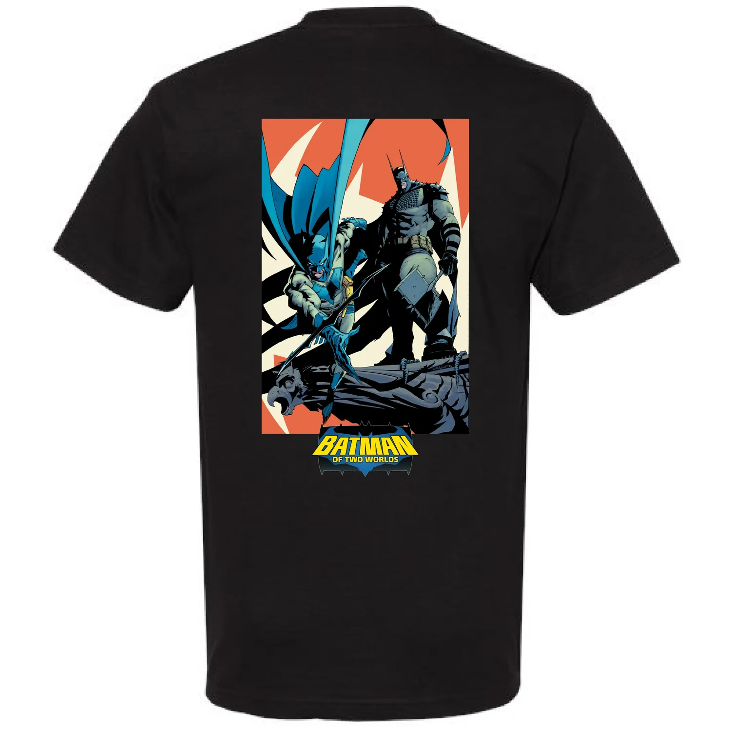 Batman of Two Worlds T-skjorte svart bomull