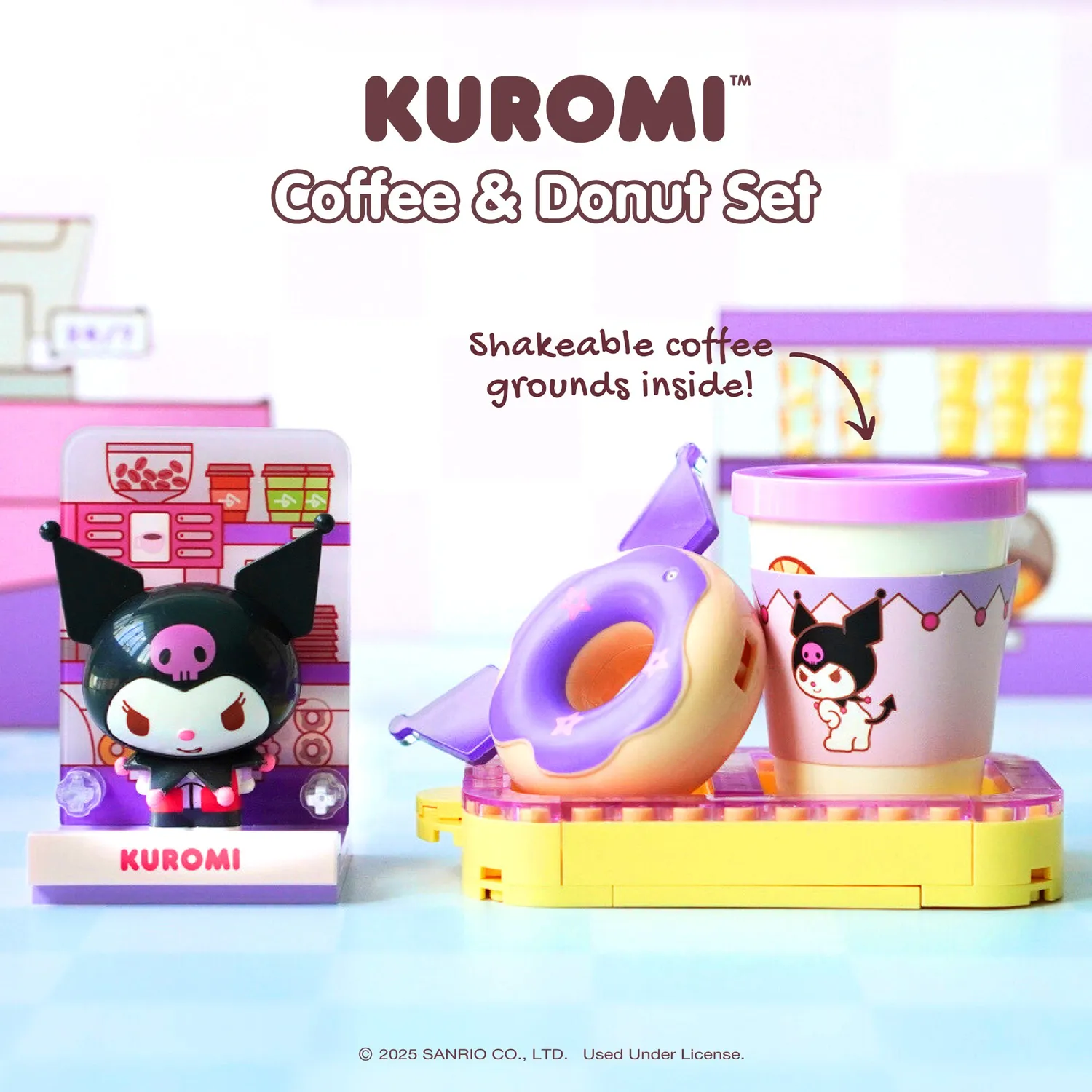 Sanrio Kuromi Konbini byggeklosser Coffee & Donut Set