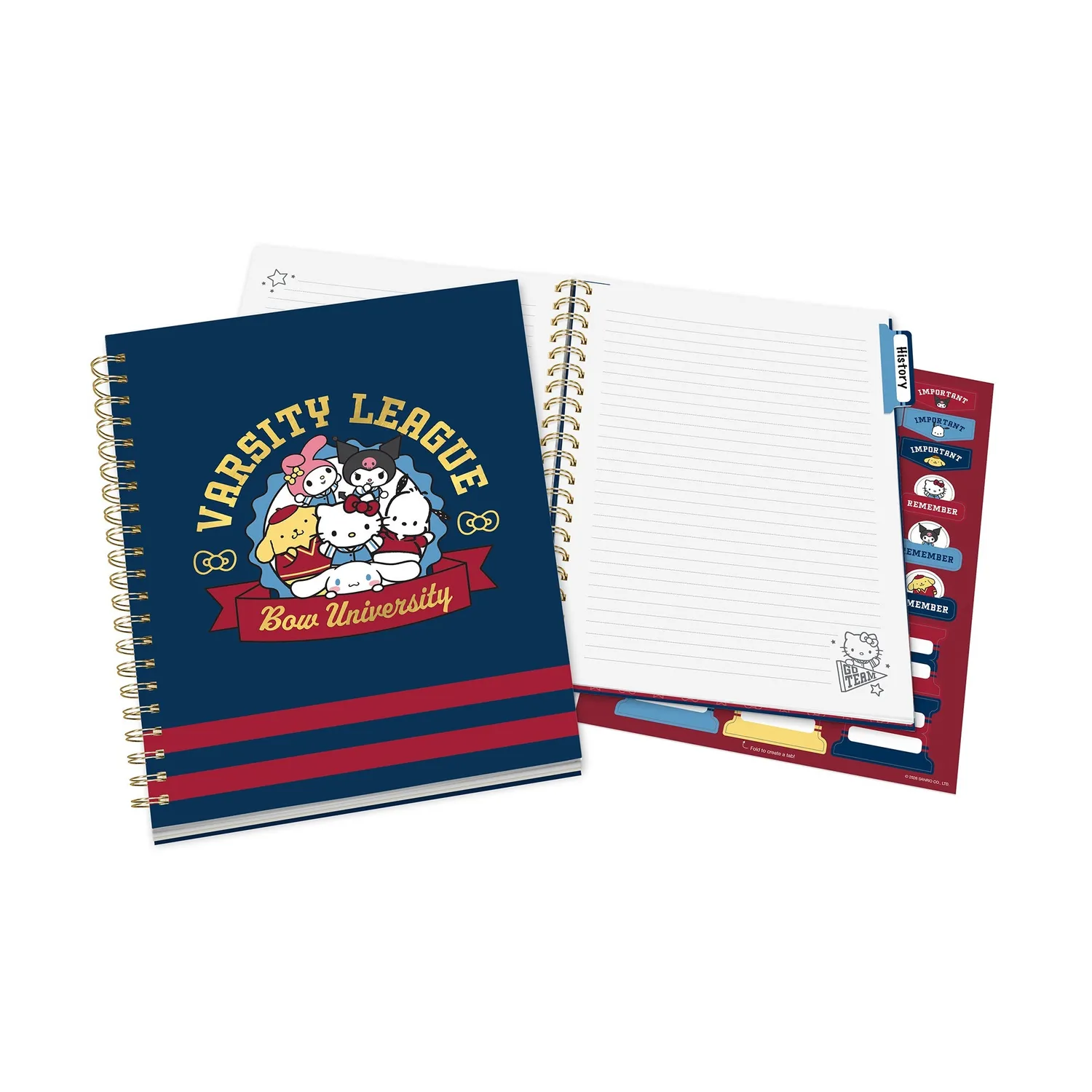 Hello Kitty and Friends x Studio Oh! Varsity Extra-Large Spiral Notebook notatbok