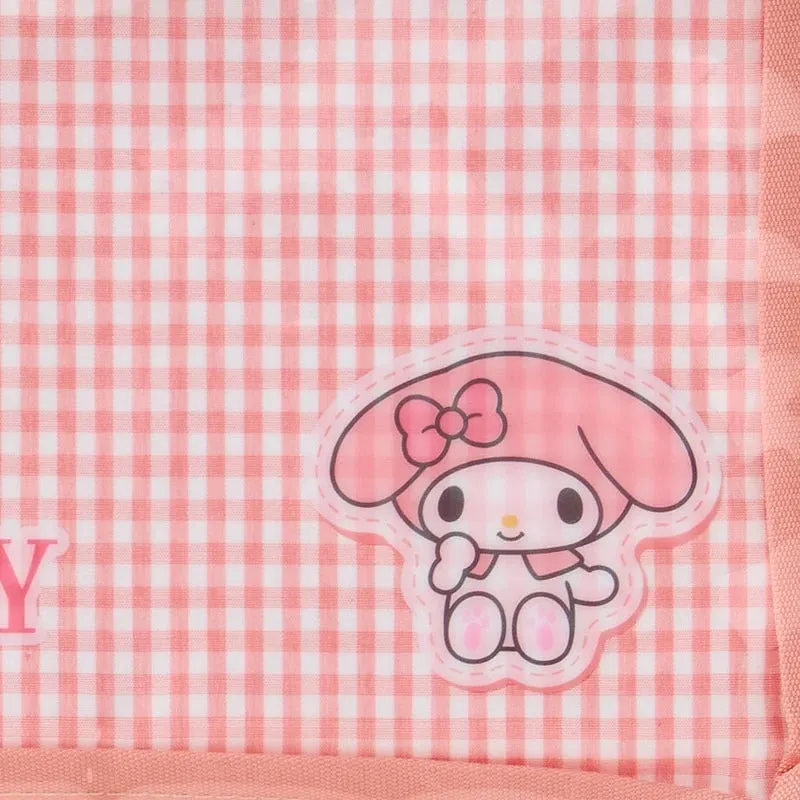 Hello Kitty My Melody Gingham Flat Pouch flat pung