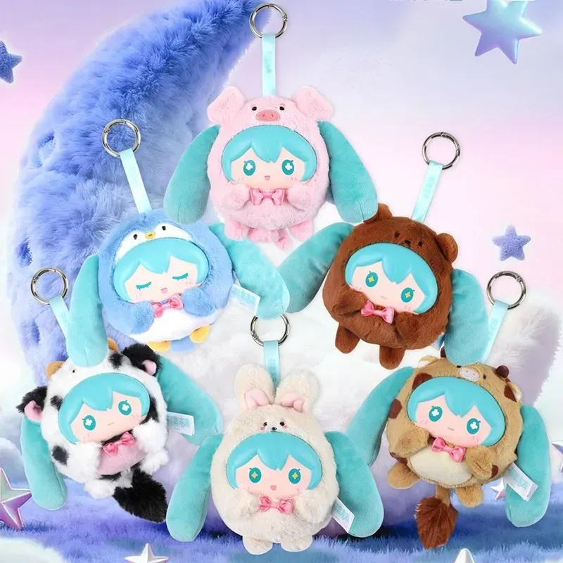 Neo Tokyo Animal Costume Plush Keychain Hatsune Miku nøkkelring blind box 15 cm