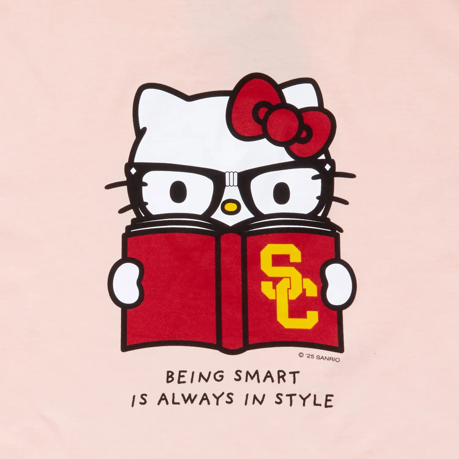 Hello Kitty x USC Trojans Being Smart Tee T-skjorte Shell Pink