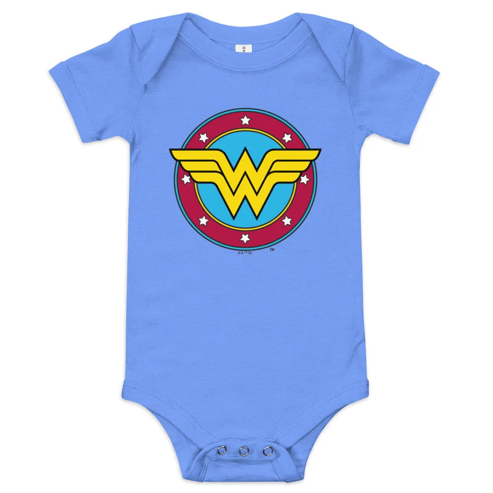 Batman WONDER WOMAN Logo babybody bomull