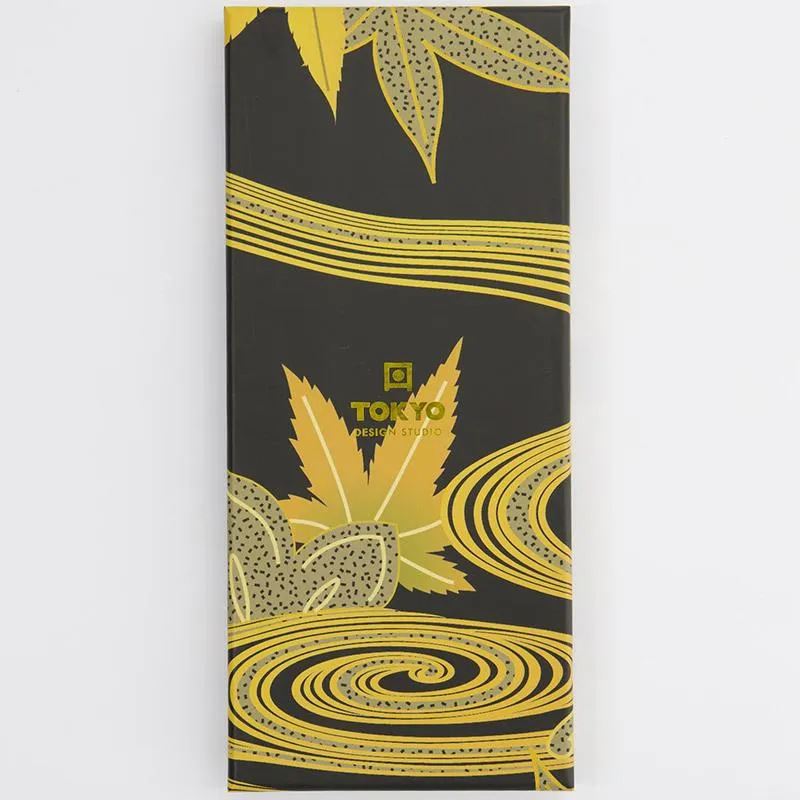 Neo Tokyo Golden Leaf Pattern spisepinner 5 par bambus