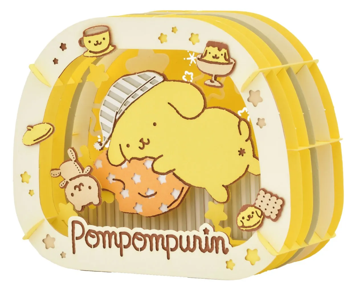 Hello Kitty Pompompurin Nemunemu Purin Paper Theater byggesett