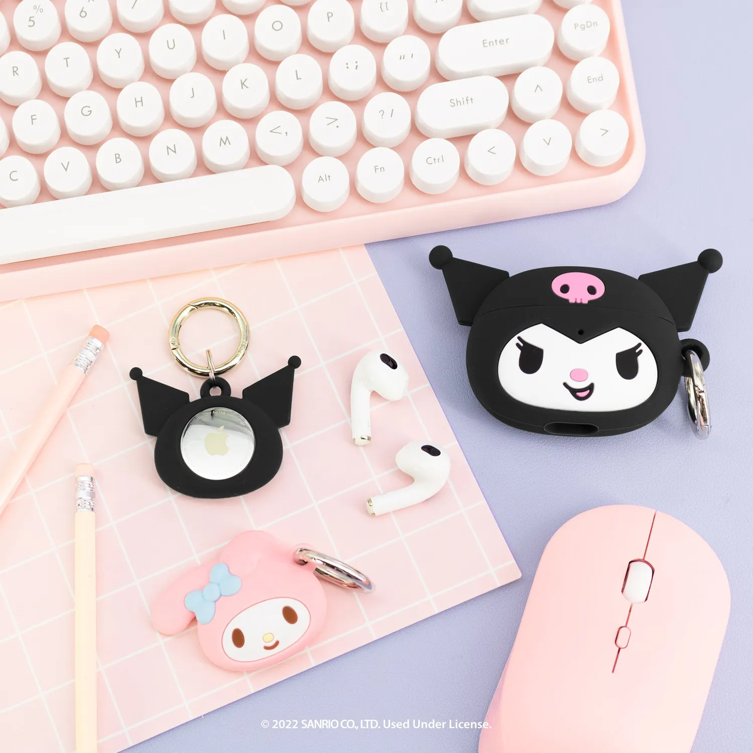 Hello Kitty Kuromi AirPods-etui 3. gen, støtsikkert