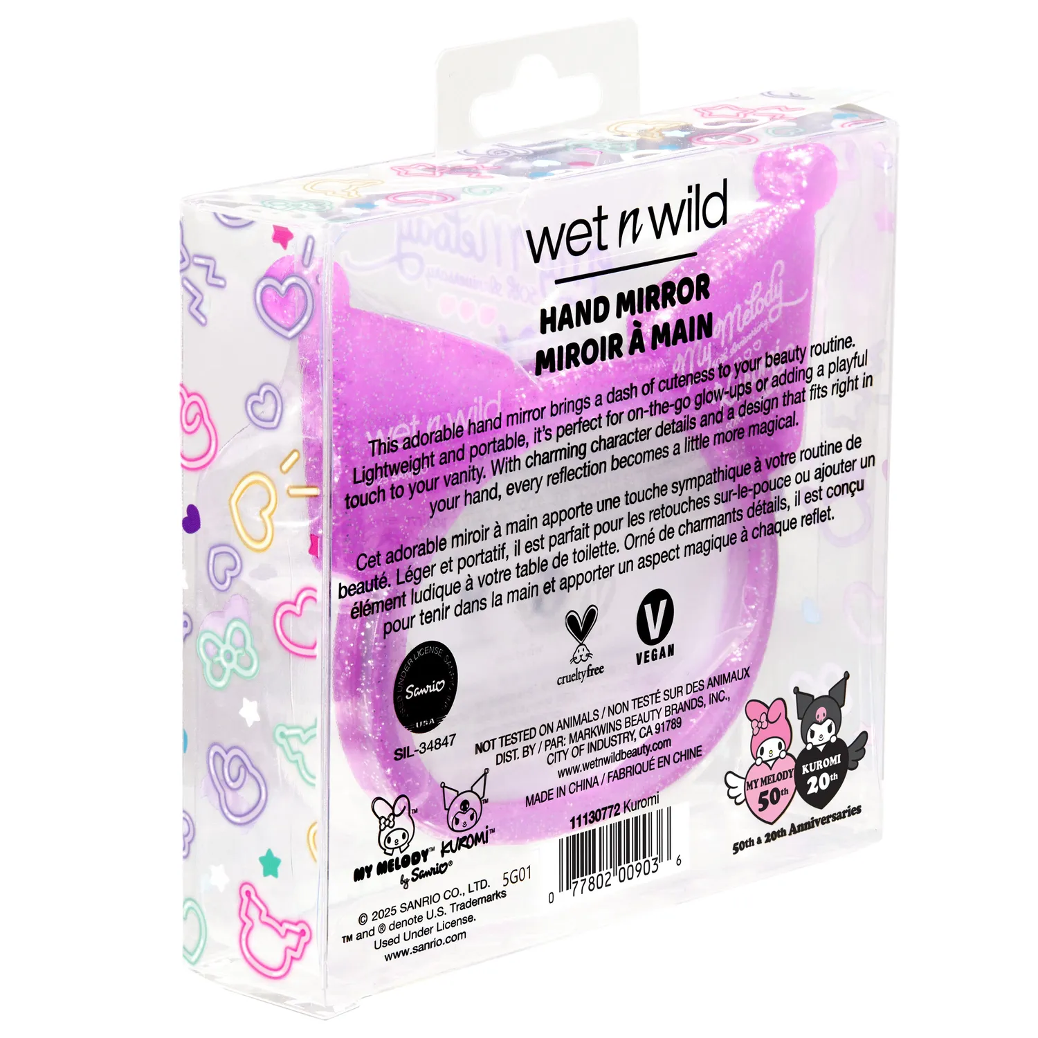 Wet n Wild My Melody & Kuromi håndspeil Kuromi