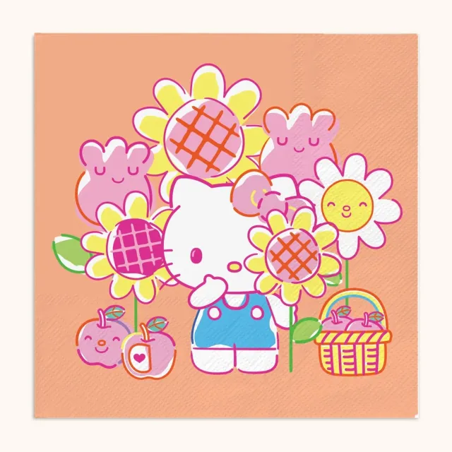 Hello Kitty Garden Doodle Luncheon Napkins lunsjservietter 16 stk