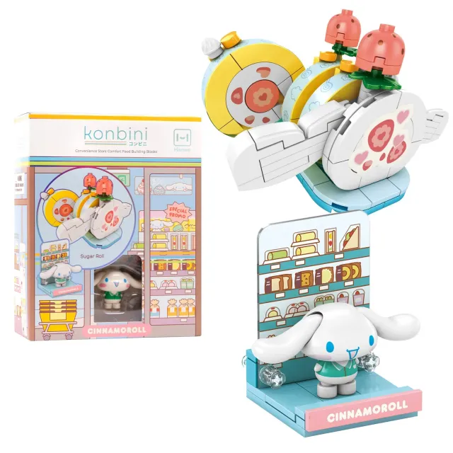 Hello Kitty Cinnamoroll Konbini Building Blocks Set Sugar Roll byggesett