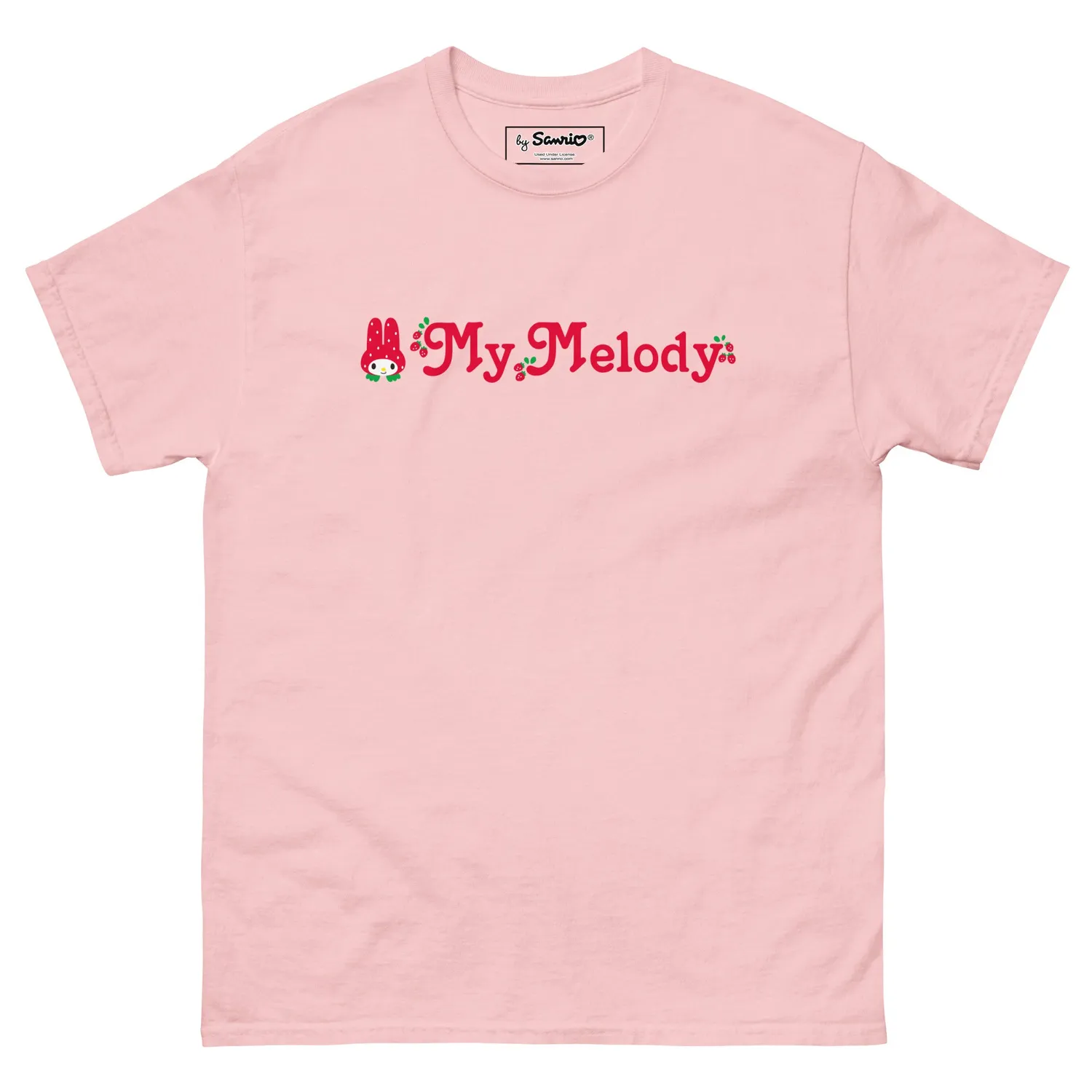 Hello Kitty My Melody Strawberry Logo Tee t-skjorte svart
