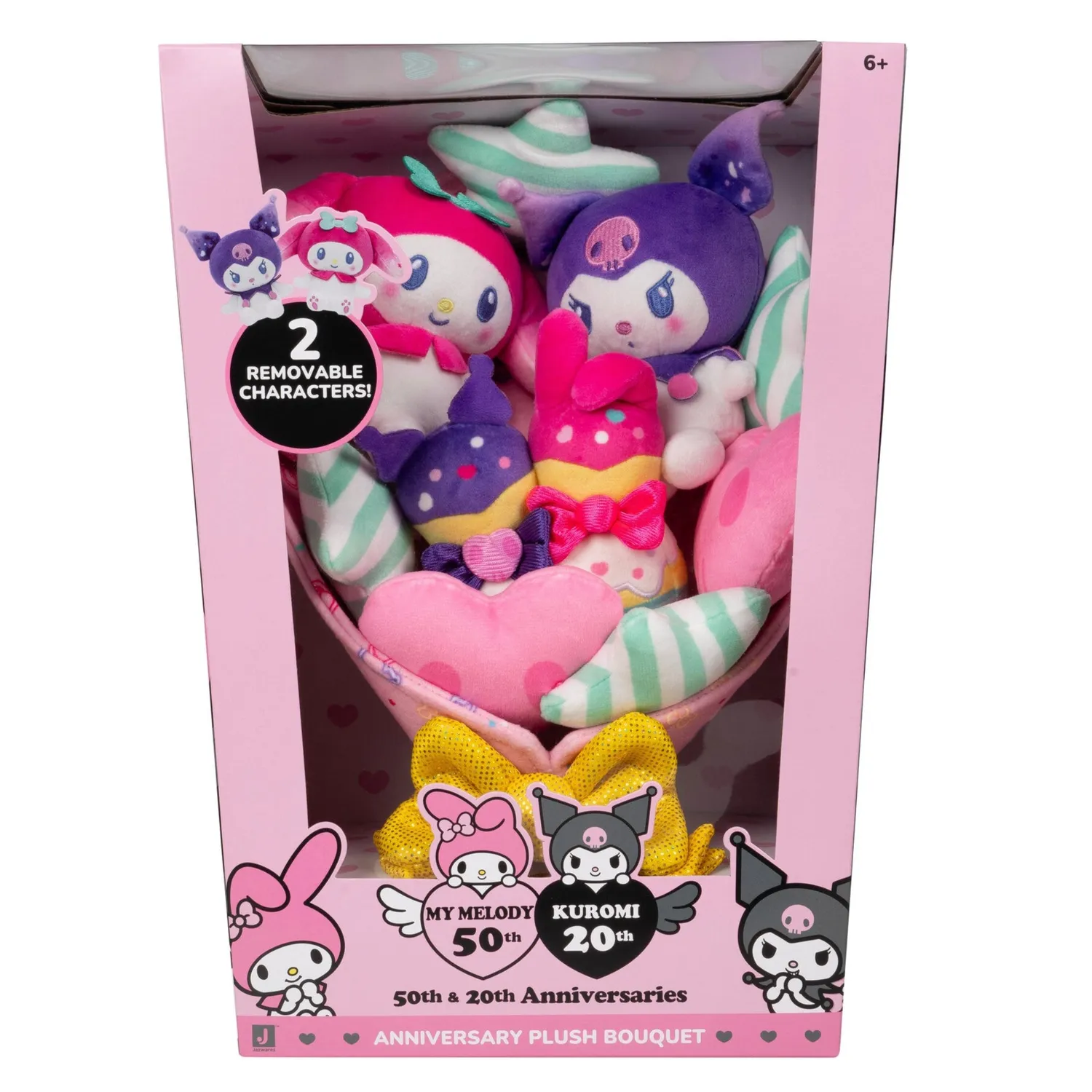 Hello Kitty My Melody & Kuromi 12 Anniversary Plush Bouquet plysjbukett 12 tommer
