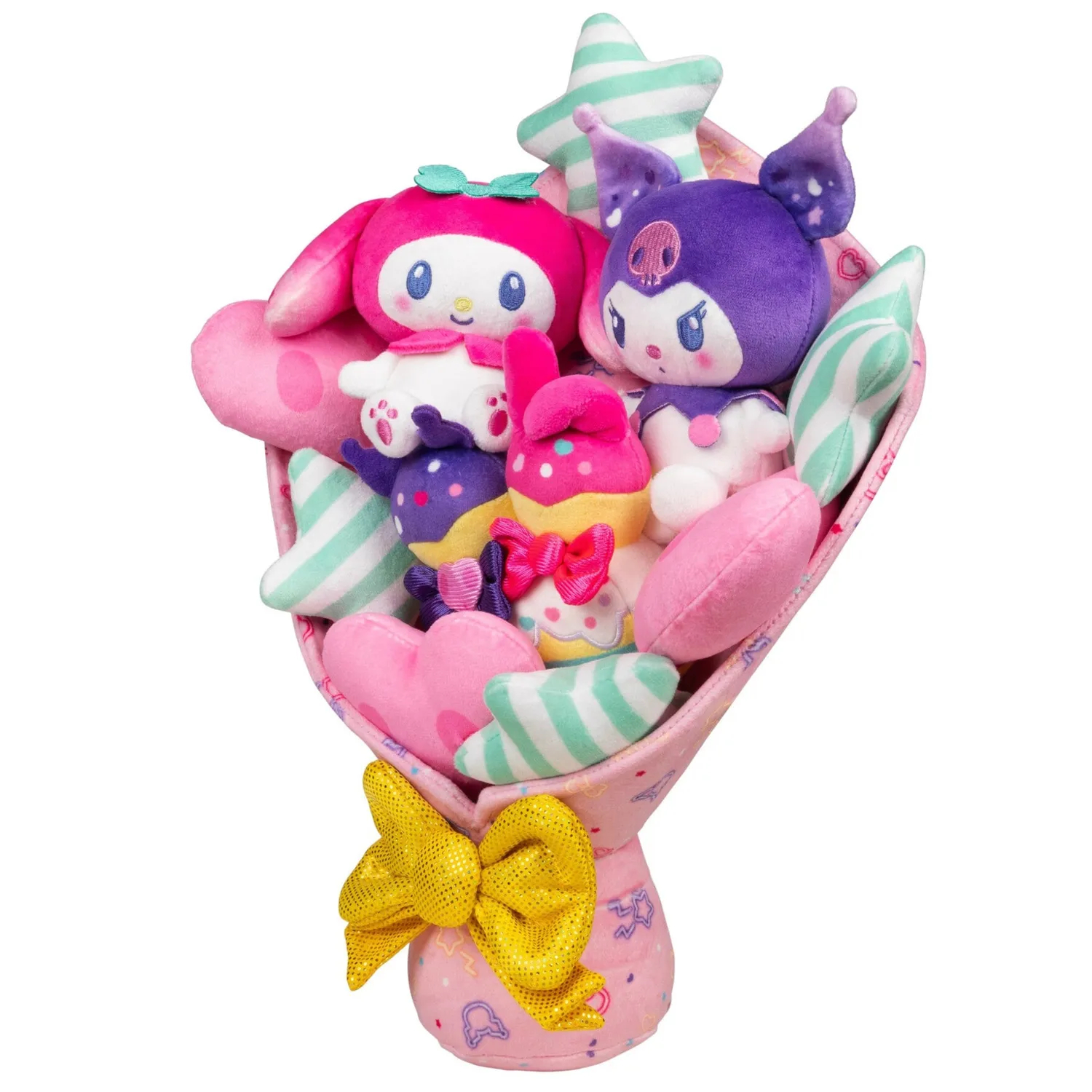Hello Kitty My Melody & Kuromi 12 Anniversary Plush Bouquet plysjbukett 12 tommer