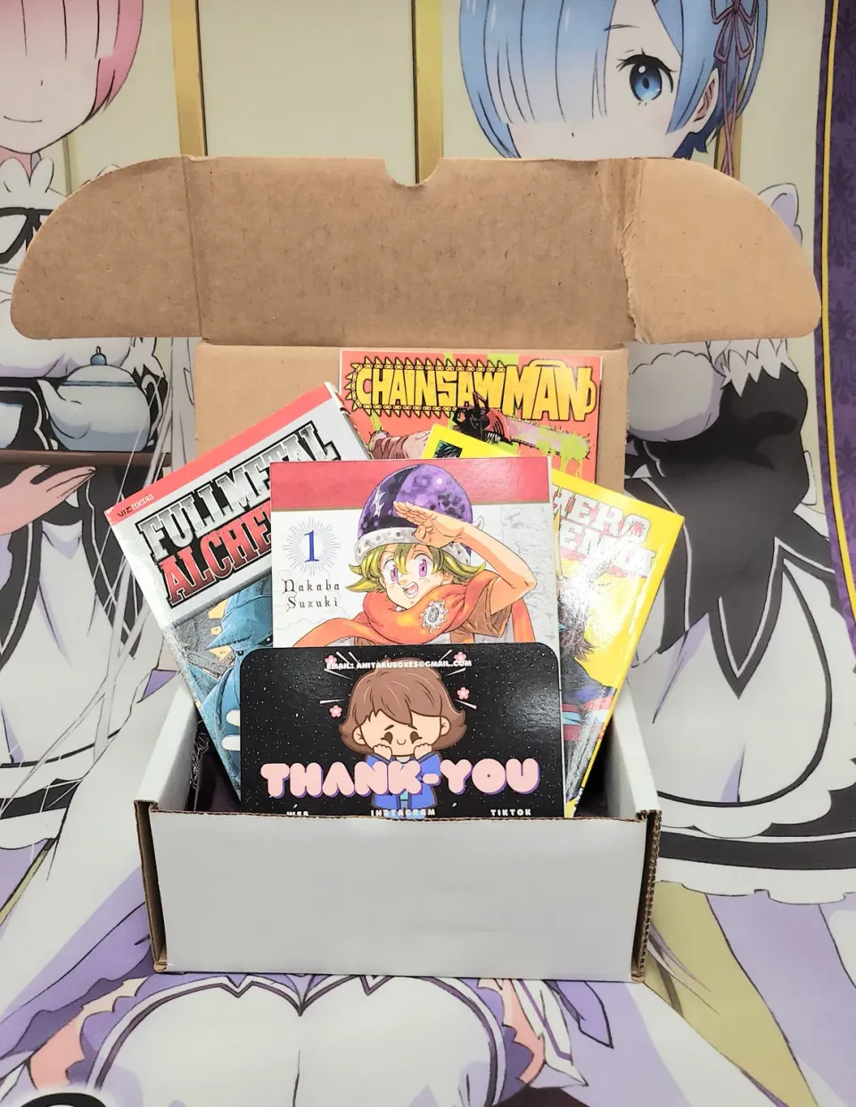 Anitaku Manga Box abonnement – 4 første bind hver måned
