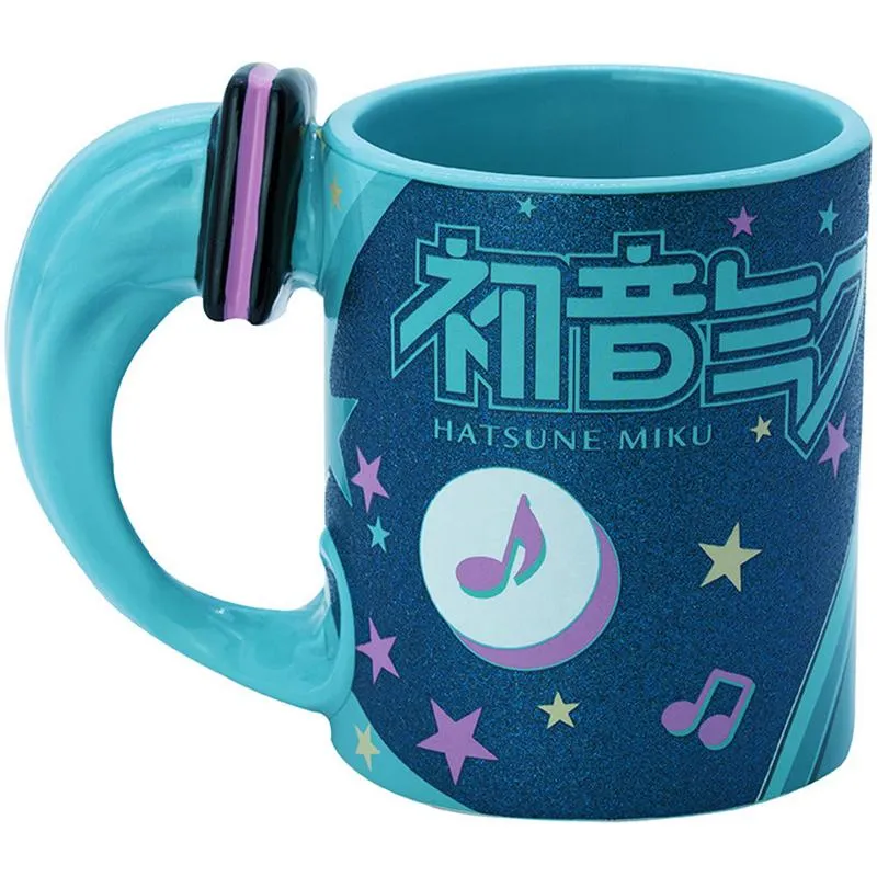 Vocaloid Hatsune Miku krus 460 ml med 3D-hank