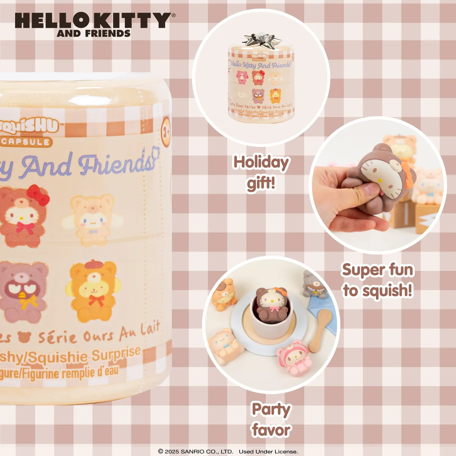Hello Kitty and Friends Latte Bear Capsule Squishies Series 7 squishy 1 stk overraskelse