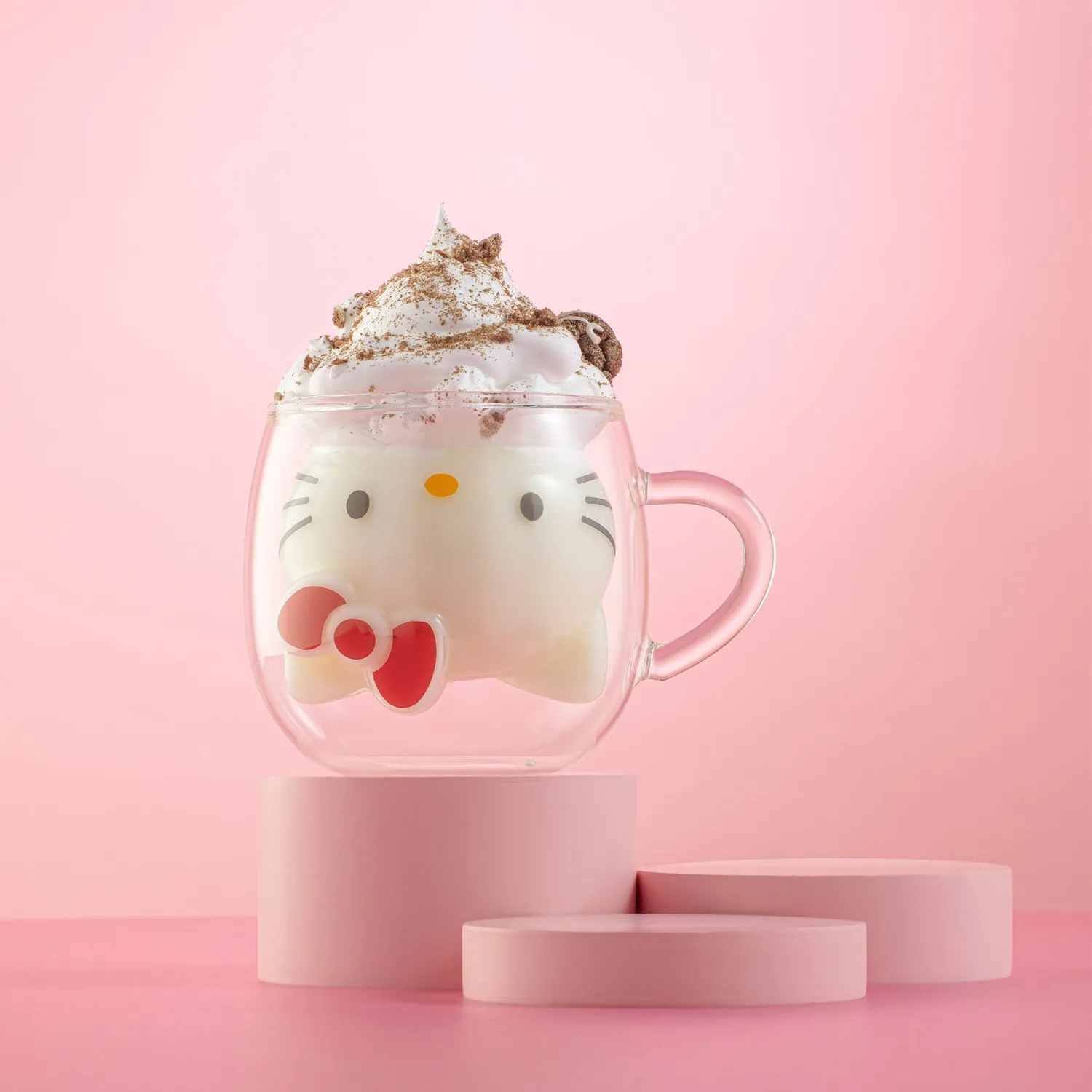 Hello Kitty 3D Double Wall Coffee Mug glasskrus 13,5 oz
