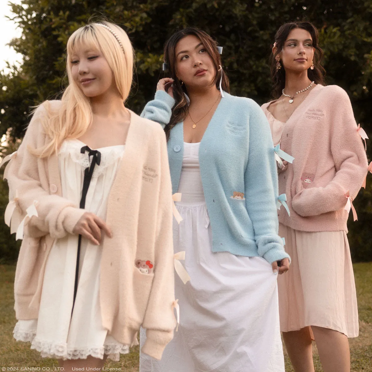 Hello Kitty Cinnamoroll Cozy Kuma JapanLA cardigan blå S