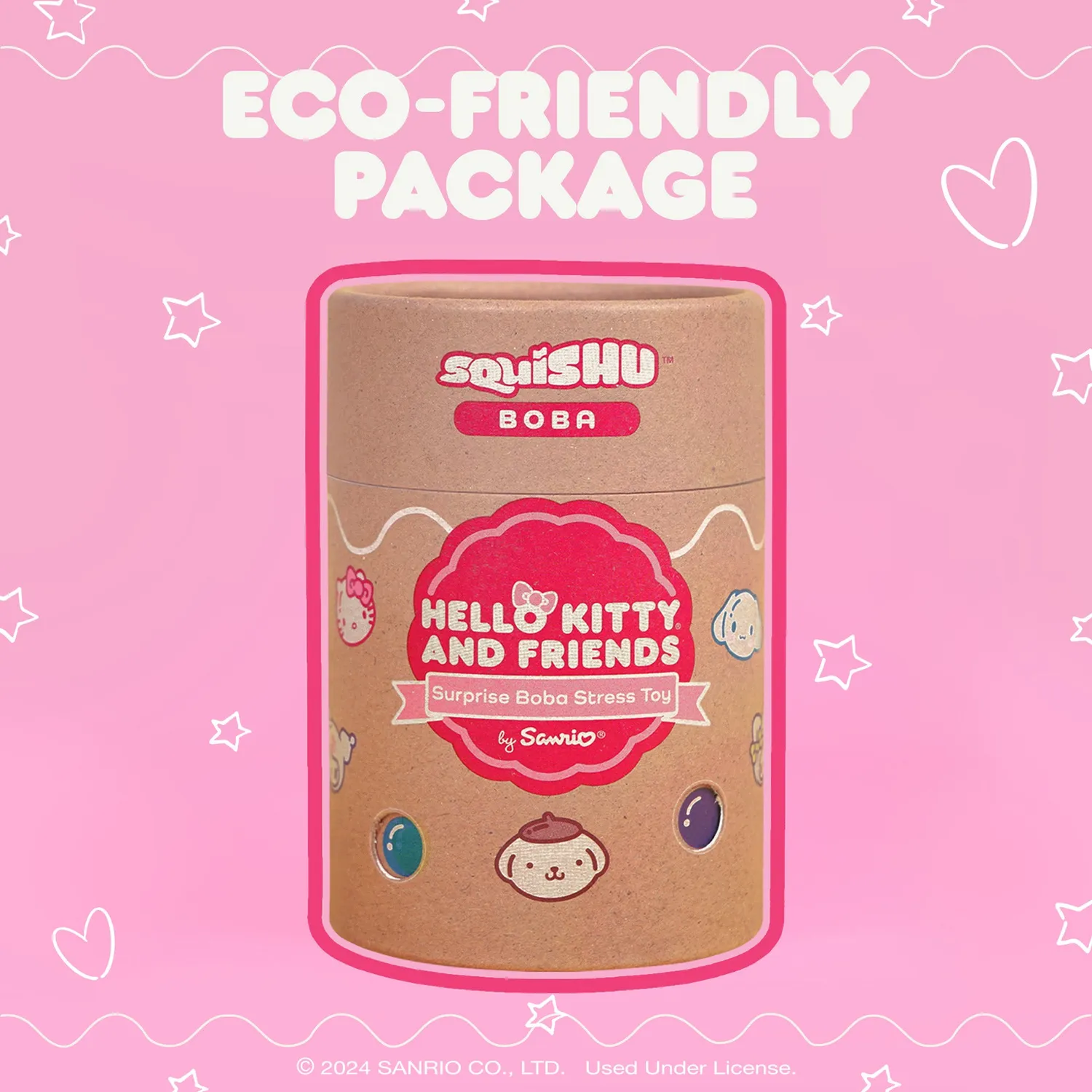 Hello Kitty and Friends Boba Tea Capsule SquiSHU squishy 1 stk. overraskelse